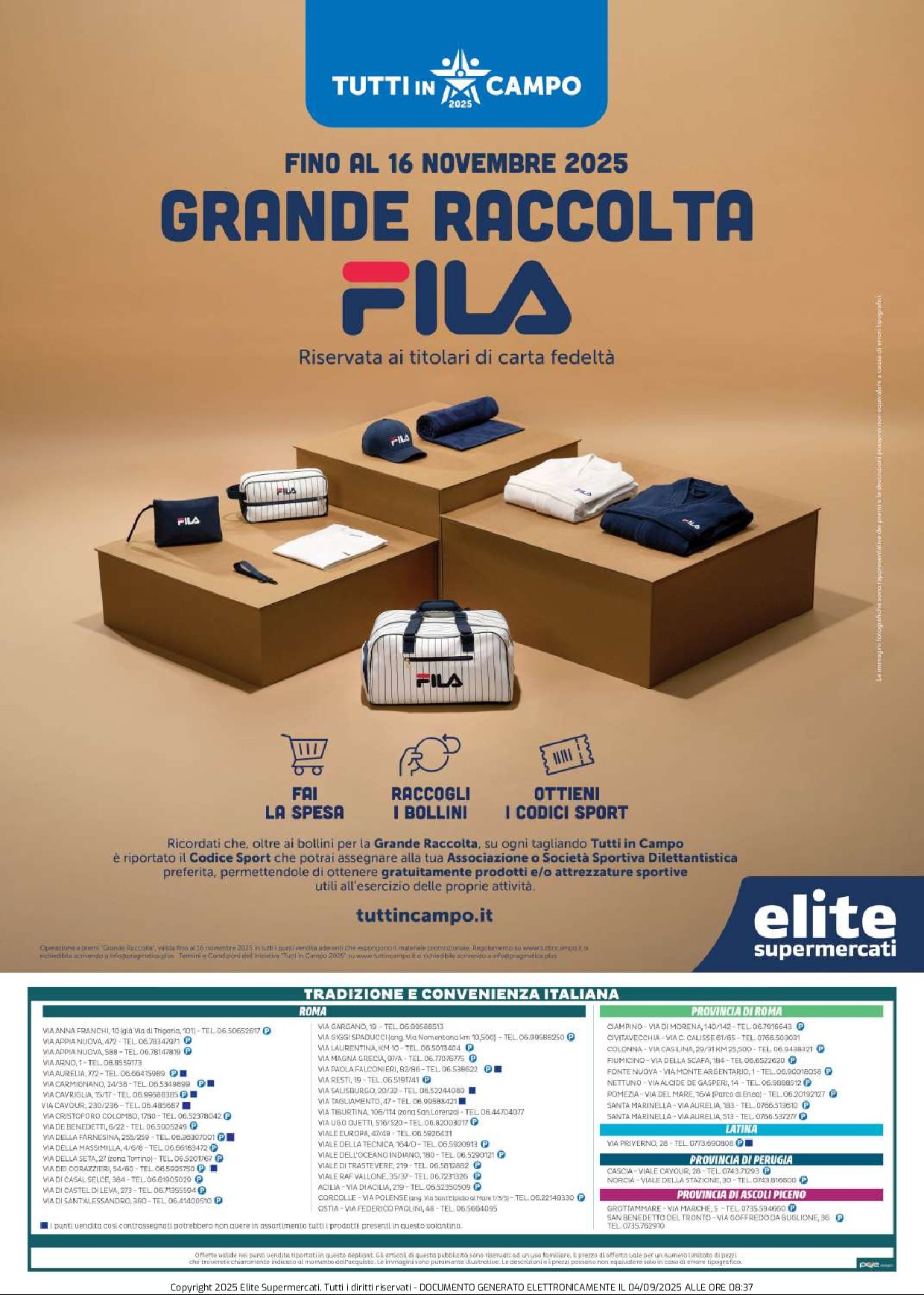 elite - Volantino Elite - Grande Raccolta Fila valido dal 01/09 al 14/09 - page: 14