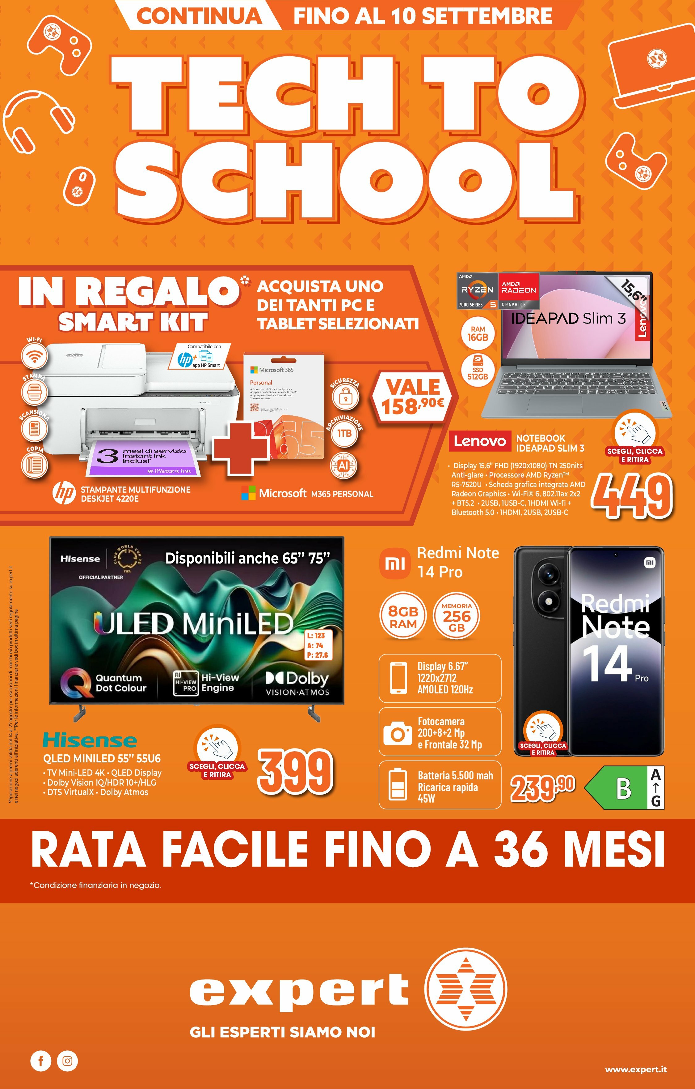 expert-di-lella - Volantino Expert Di Lella - Tech to school valido dal 28/08 al 10/09 - page: 1