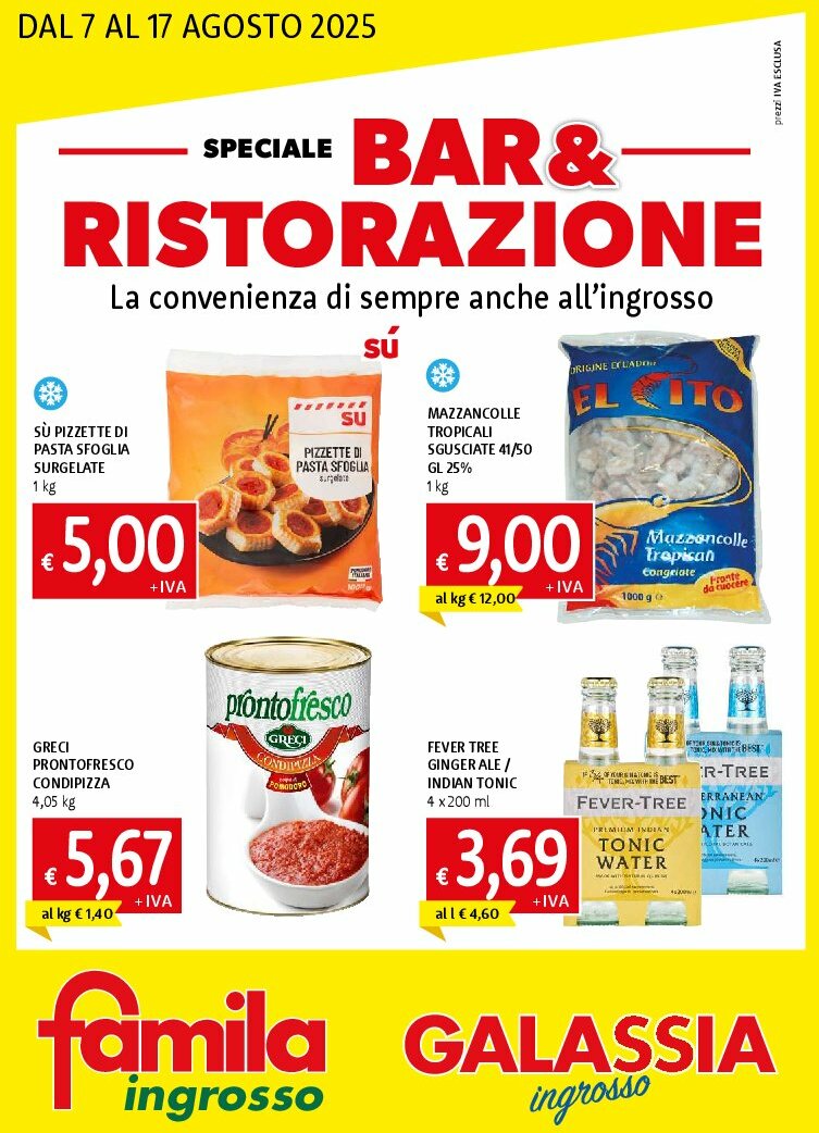 galassia - Volantino Galassia - Speciale Bar & Ristorazione valido dal 07/08 al 17/08