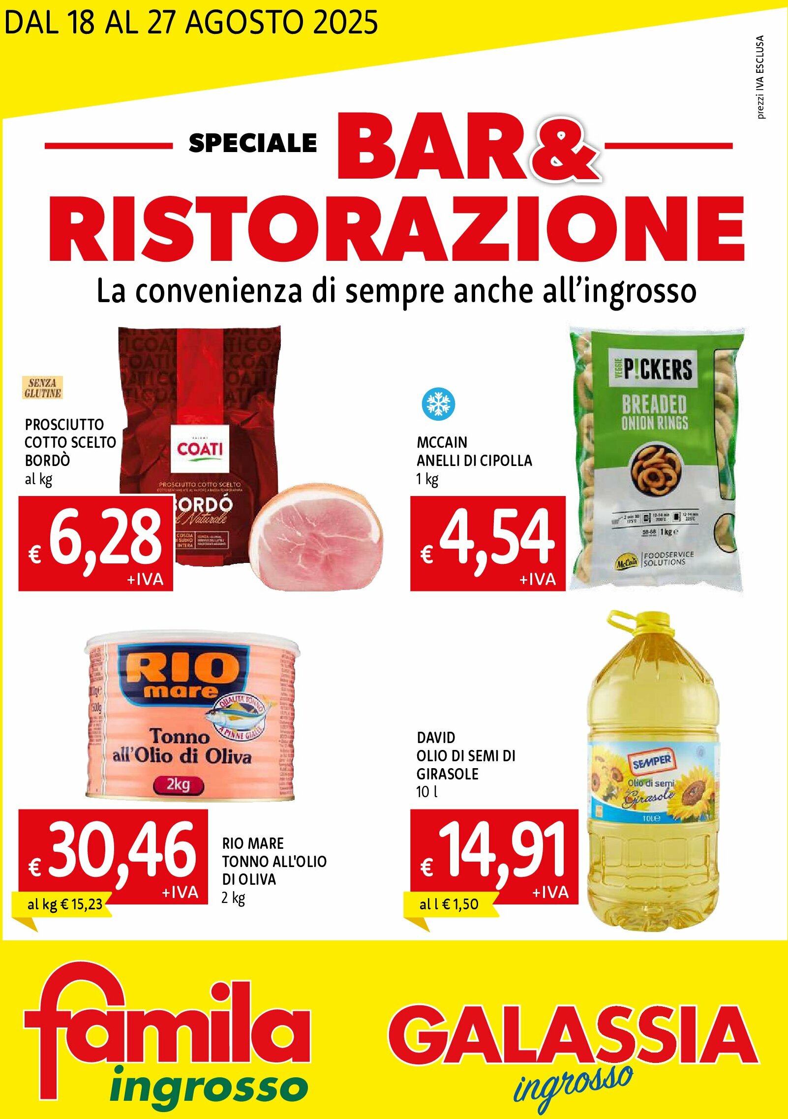 galassia - Volantino Galassia - Speciale Bar & Ristorazione valido dal 18/08 al 27/08