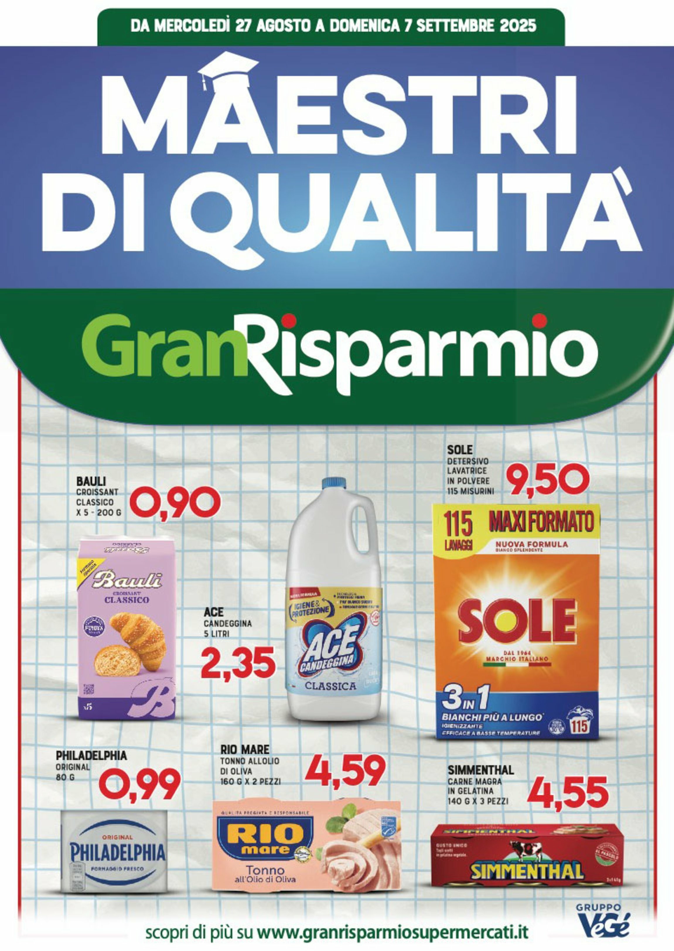 gran-risparmio - Volantino Gran Risparmio valido dal 27/08 al 07/09 - page: 1