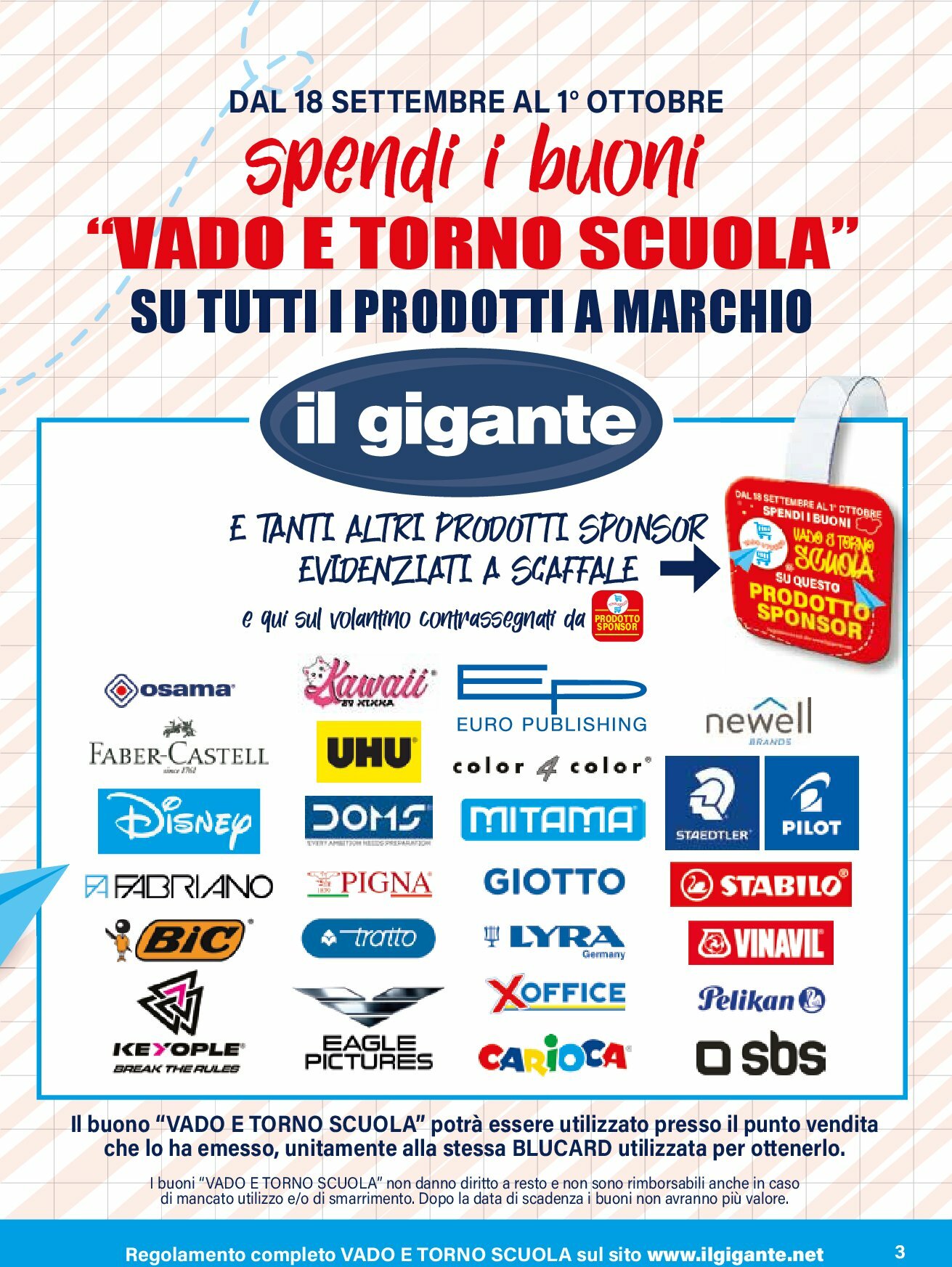 il-gigante - Volantino Il Gigante - Si torna a scuola valido dal 18/08 al 01/10 - page: 3