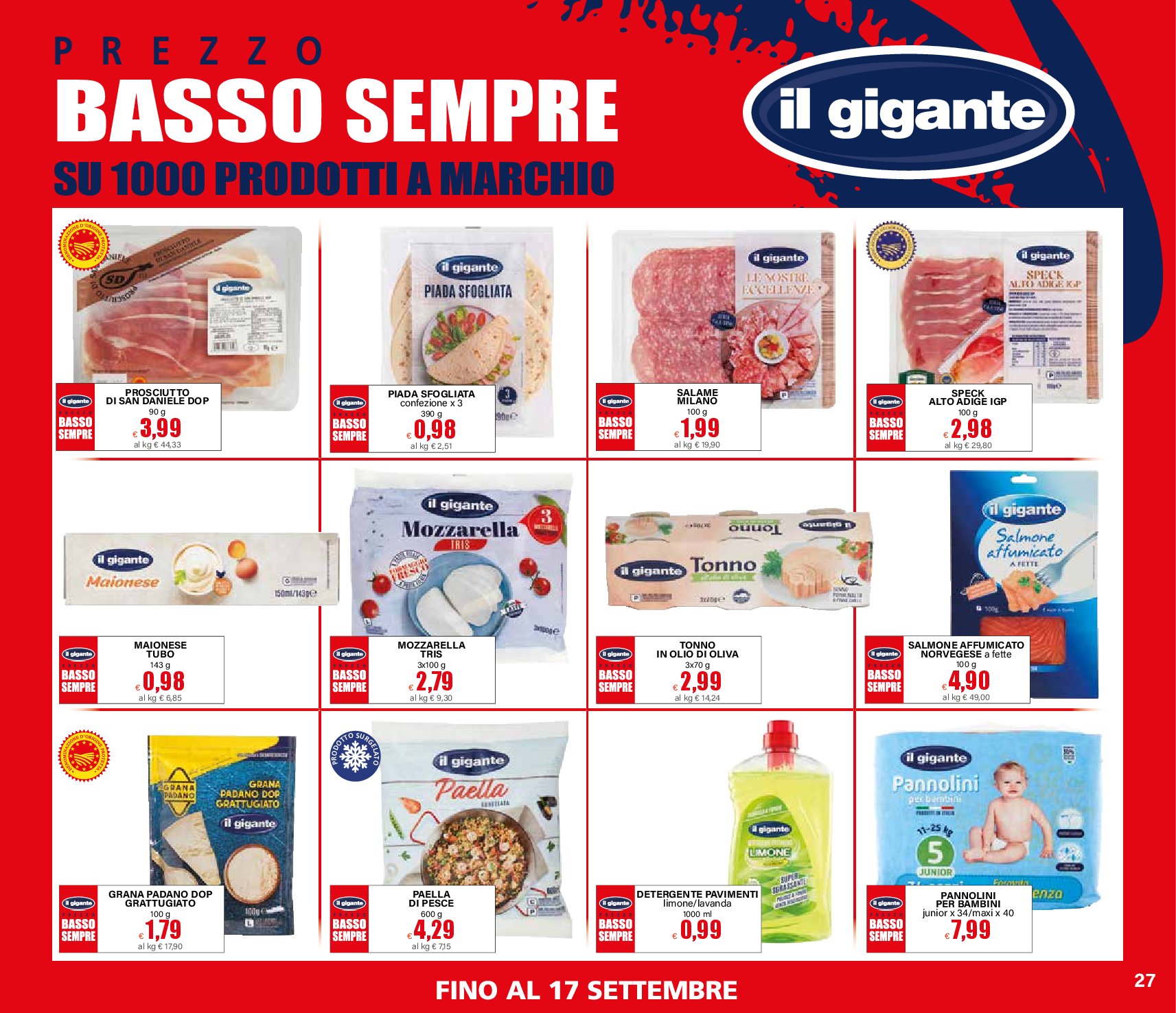 il-gigante - Volantino Il Gigante - 1+1 Uno è Gratis valido dal 04/09 al 17/09 - page: 27