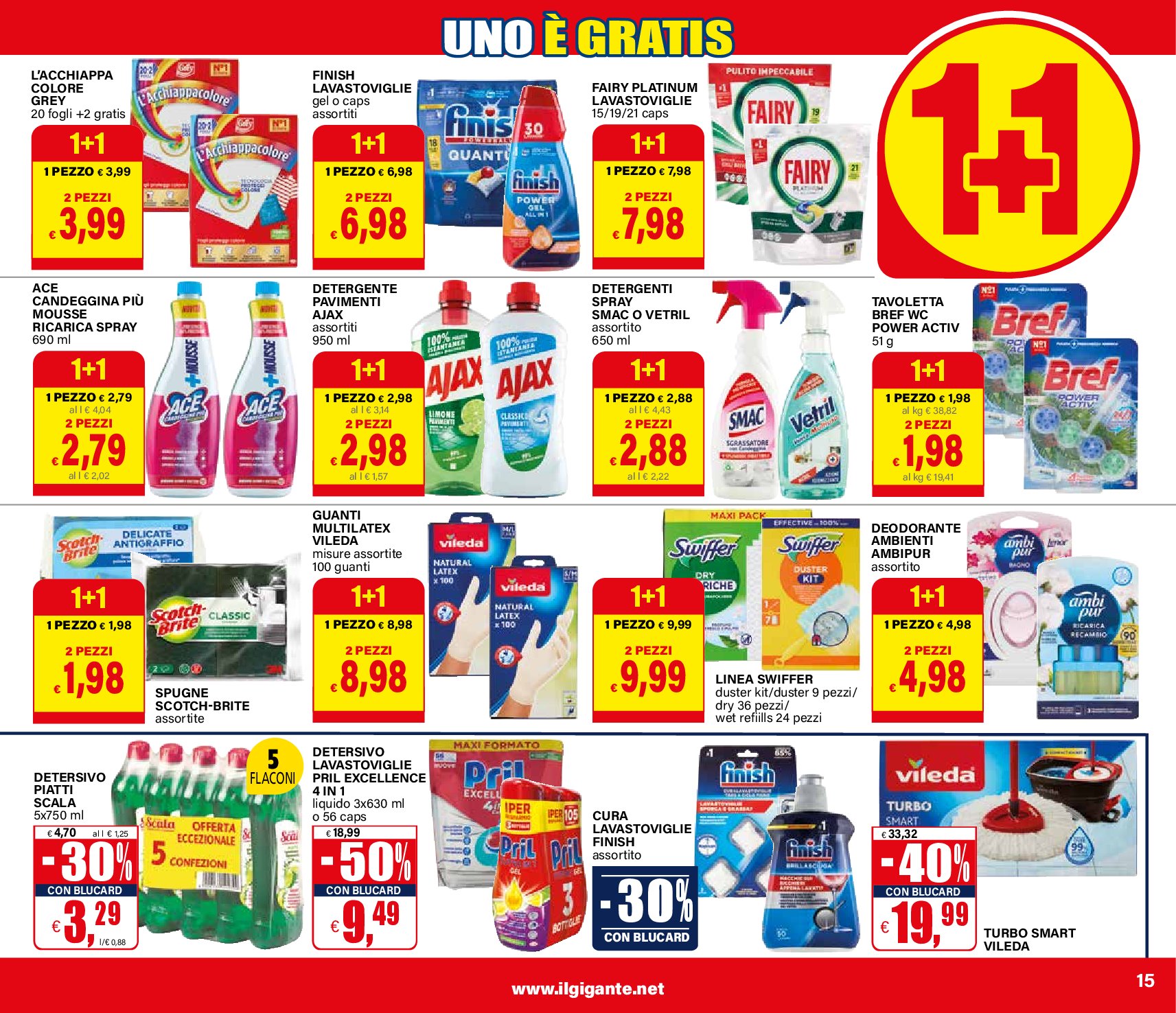 il-gigante - Volantino Il Gigante - 1+1 Uno è Gratis valido dal 04/09 al 17/09 - page: 15