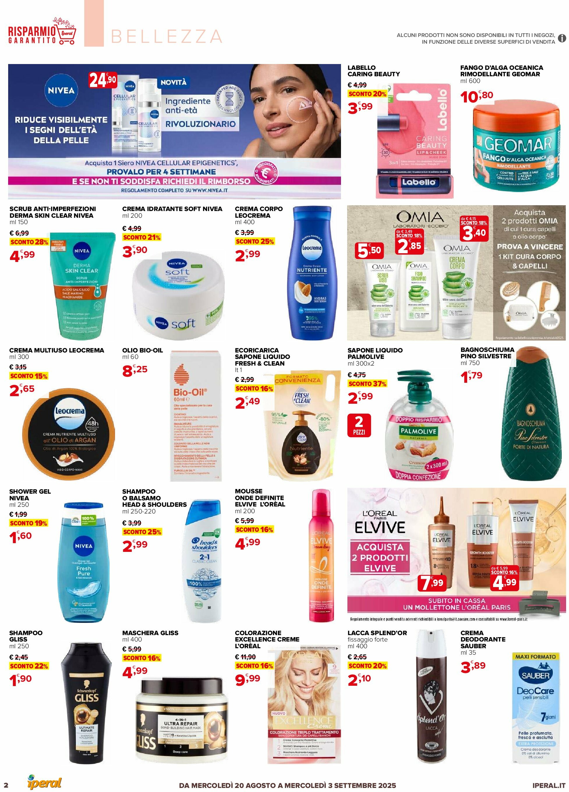 iperal - Volantino Iperal - Igiene e Bellezza valido dal 20/08 al 03/09 - page: 2