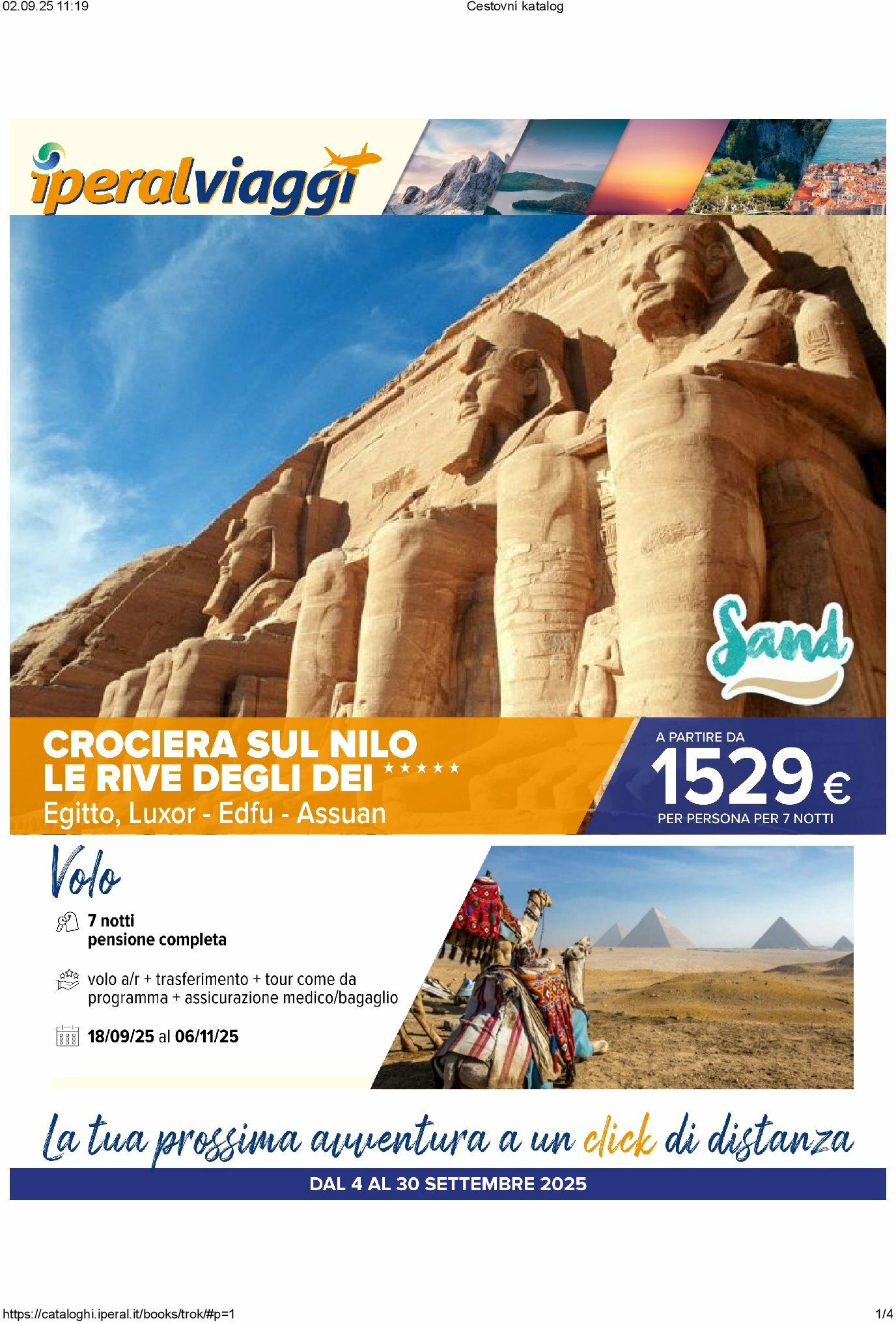 iperal - Volantino Iperal - Viaggi valido dal 04/09 al 30/09