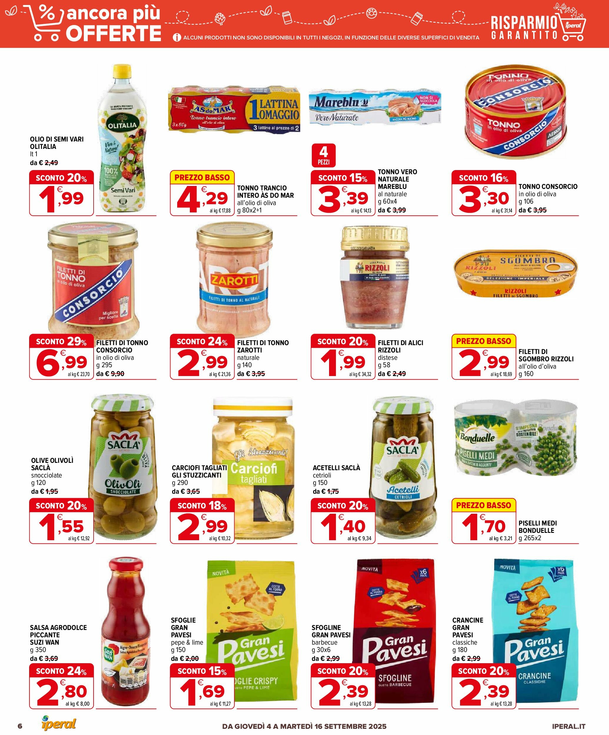 iperal - Volantino Iperal - Ancora più offerte valido dal 04/09 al 16/09 - page: 6