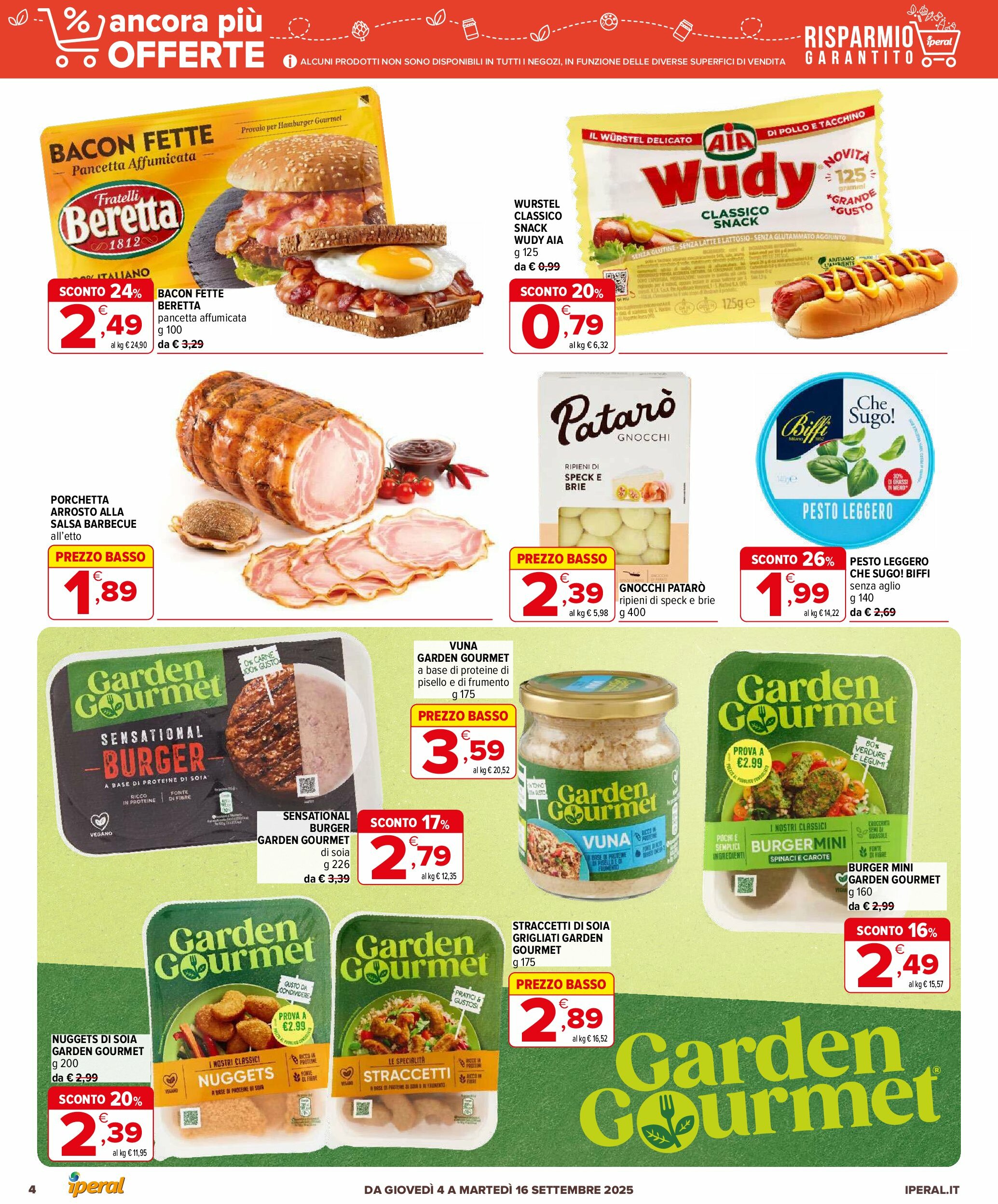 iperal - Volantino Iperal - Ancora più offerte valido dal 04/09 al 16/09 - page: 4