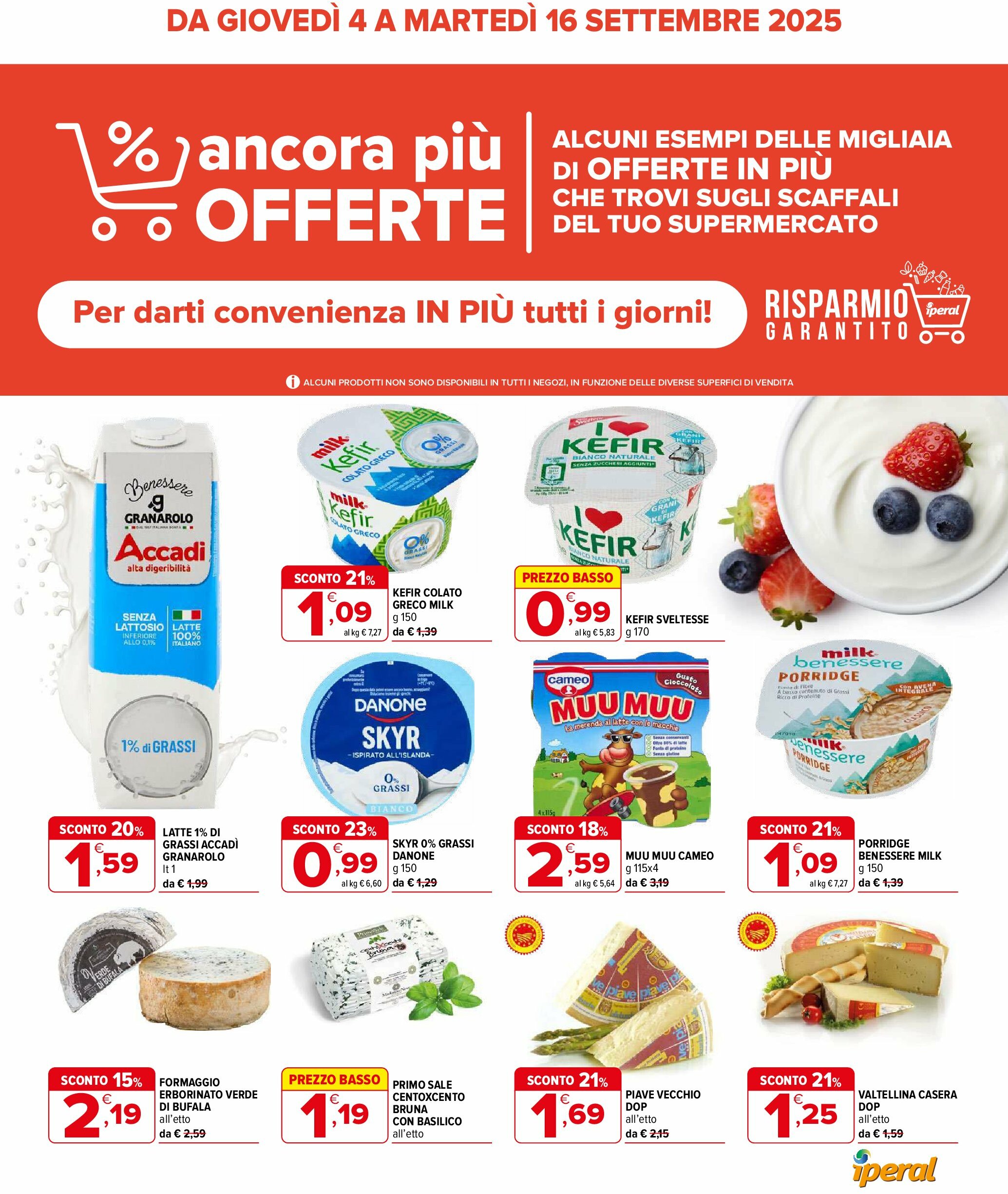 iperal - Volantino Iperal - Ancora più offerte valido dal 04/09 al 16/09