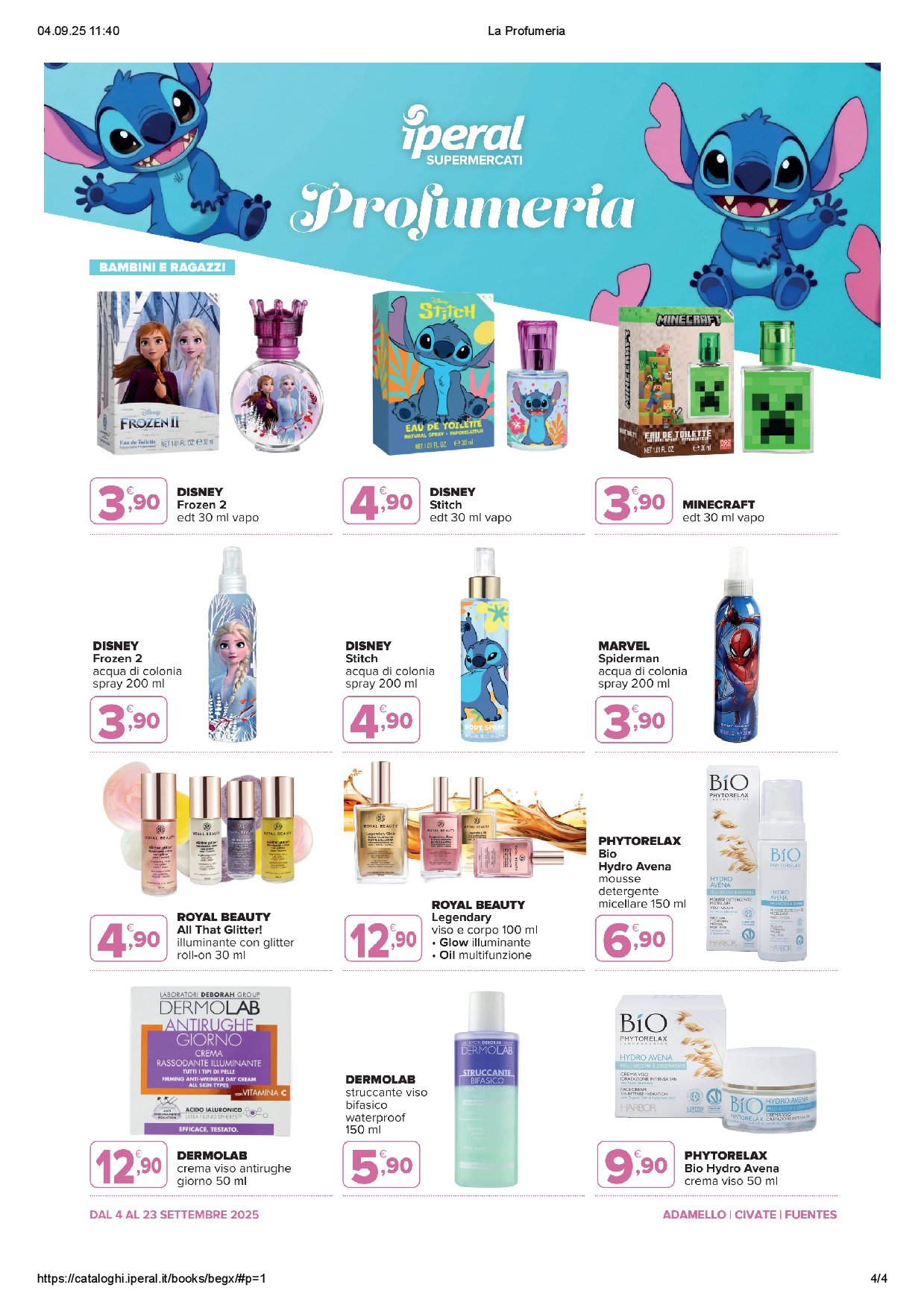 iperal - Volantino Iperal - La Profumeria valido dal 04/09 al 23/09 - page: 4