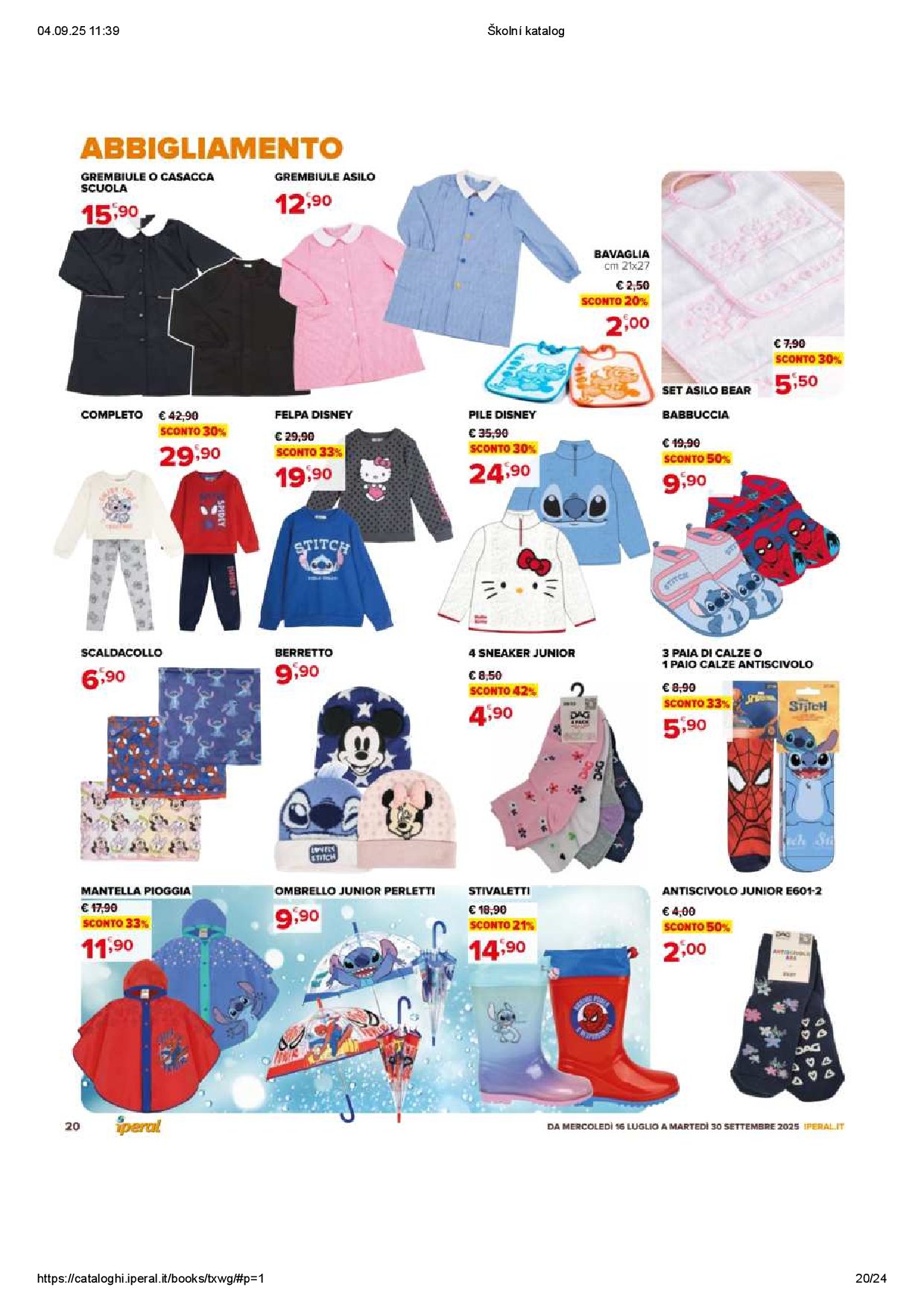 iperal - Volantino Iperal - Scuola valido dal 16/07 al 30/09 - page: 20