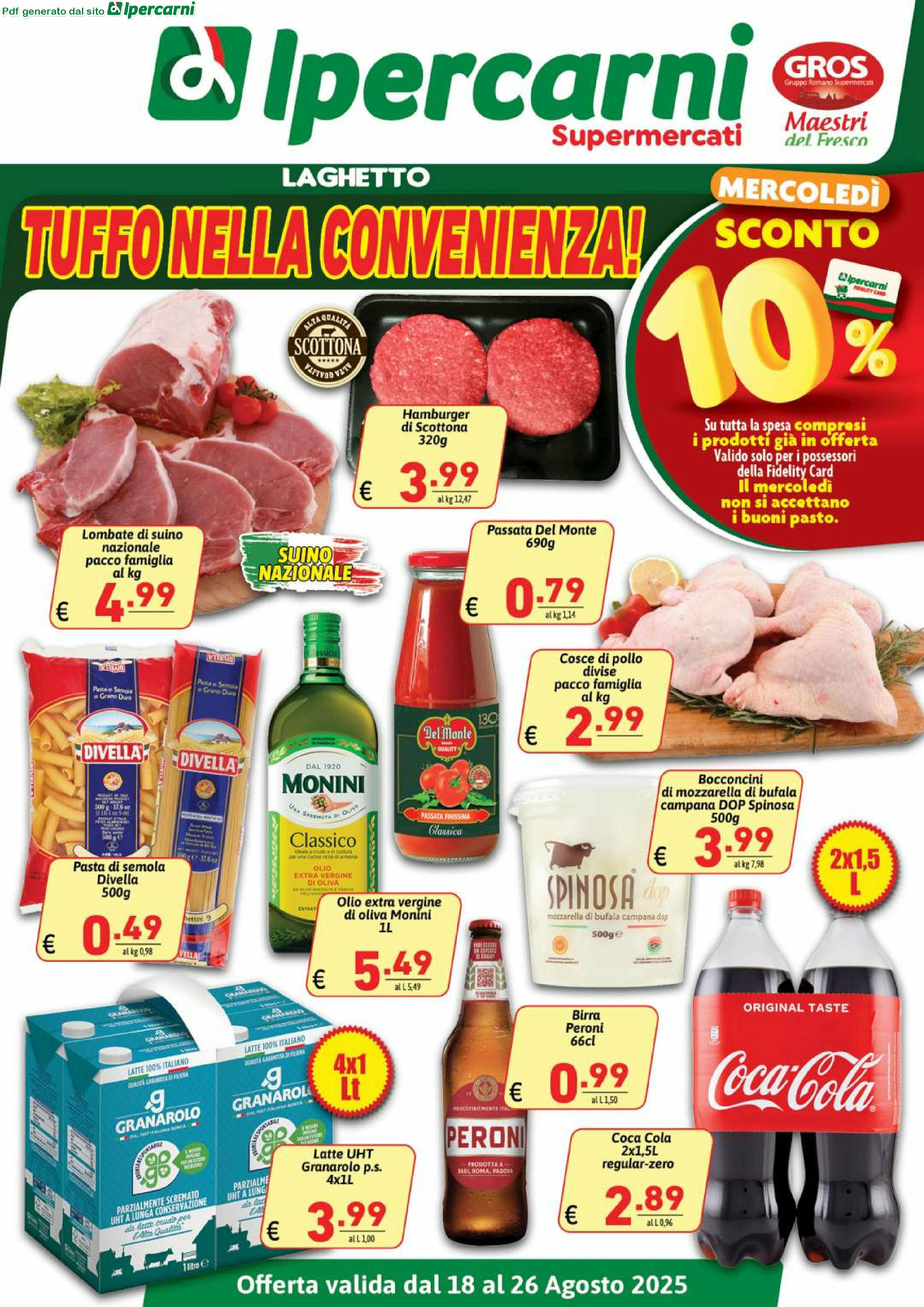 ipercarni - Volantino Ipercarni - Laghetto valido dal 18/08 al 26/08