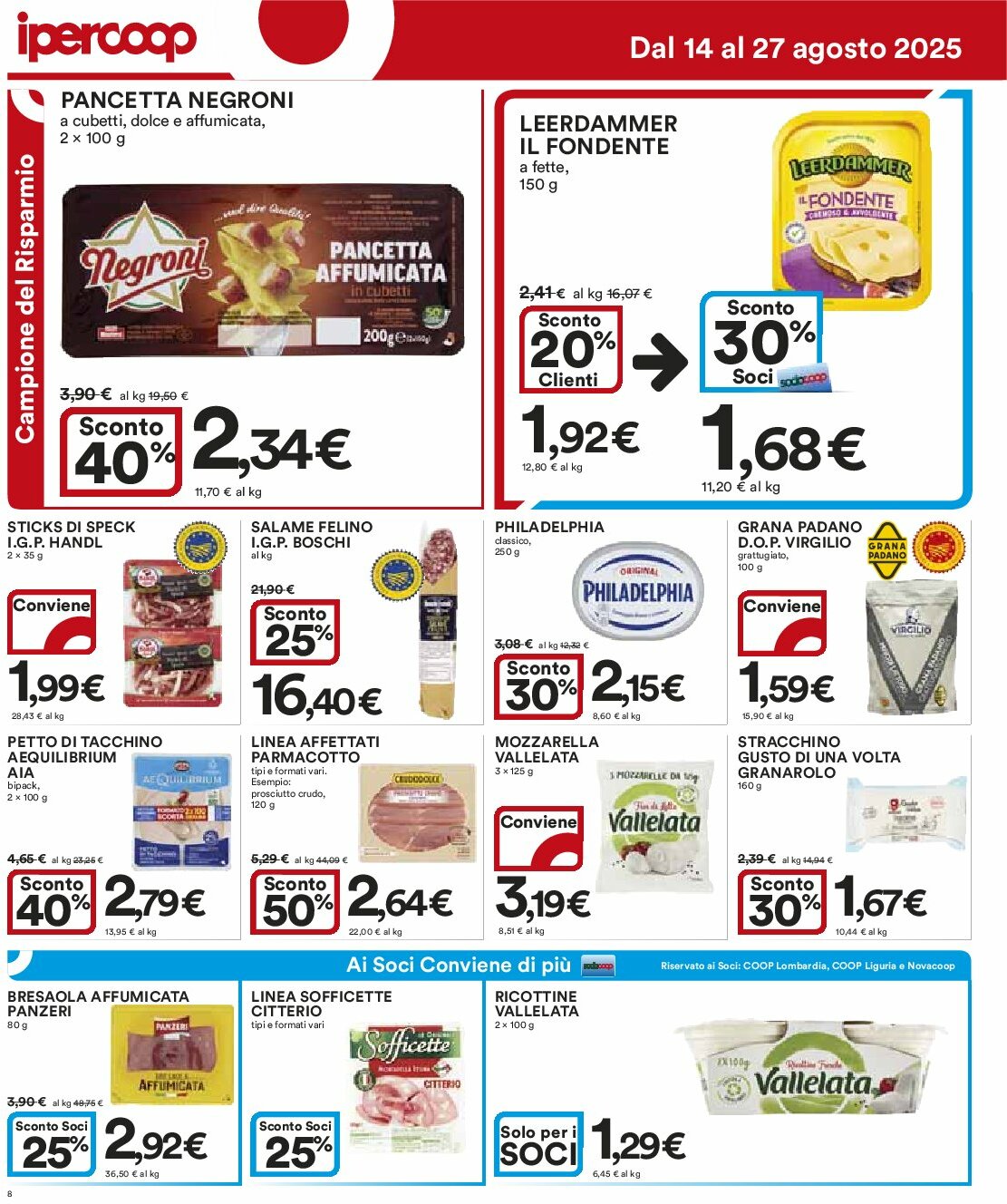 ipercoop - Volantino Ipercoop valido dal 14/08 al 27/08 - page: 8