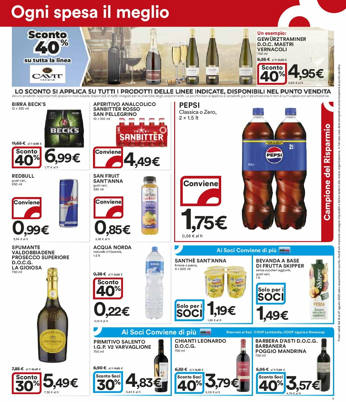 ipercoop - Volantino Ipercoop valido dal 14/08 al 27/08 - page: 5