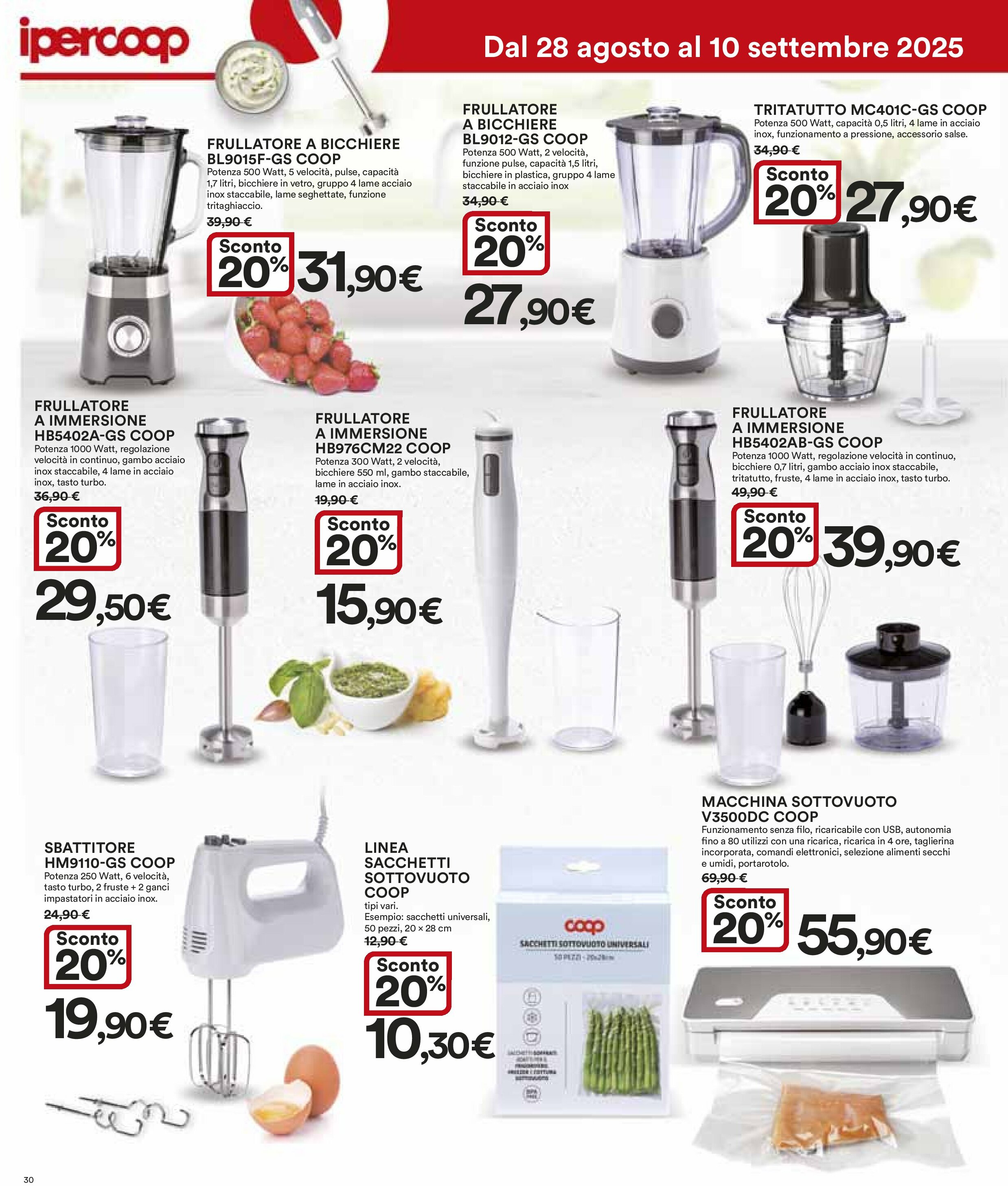 ipercoop - Volantino Ipercoop valido dal 28/08 al 10/09 - page: 30