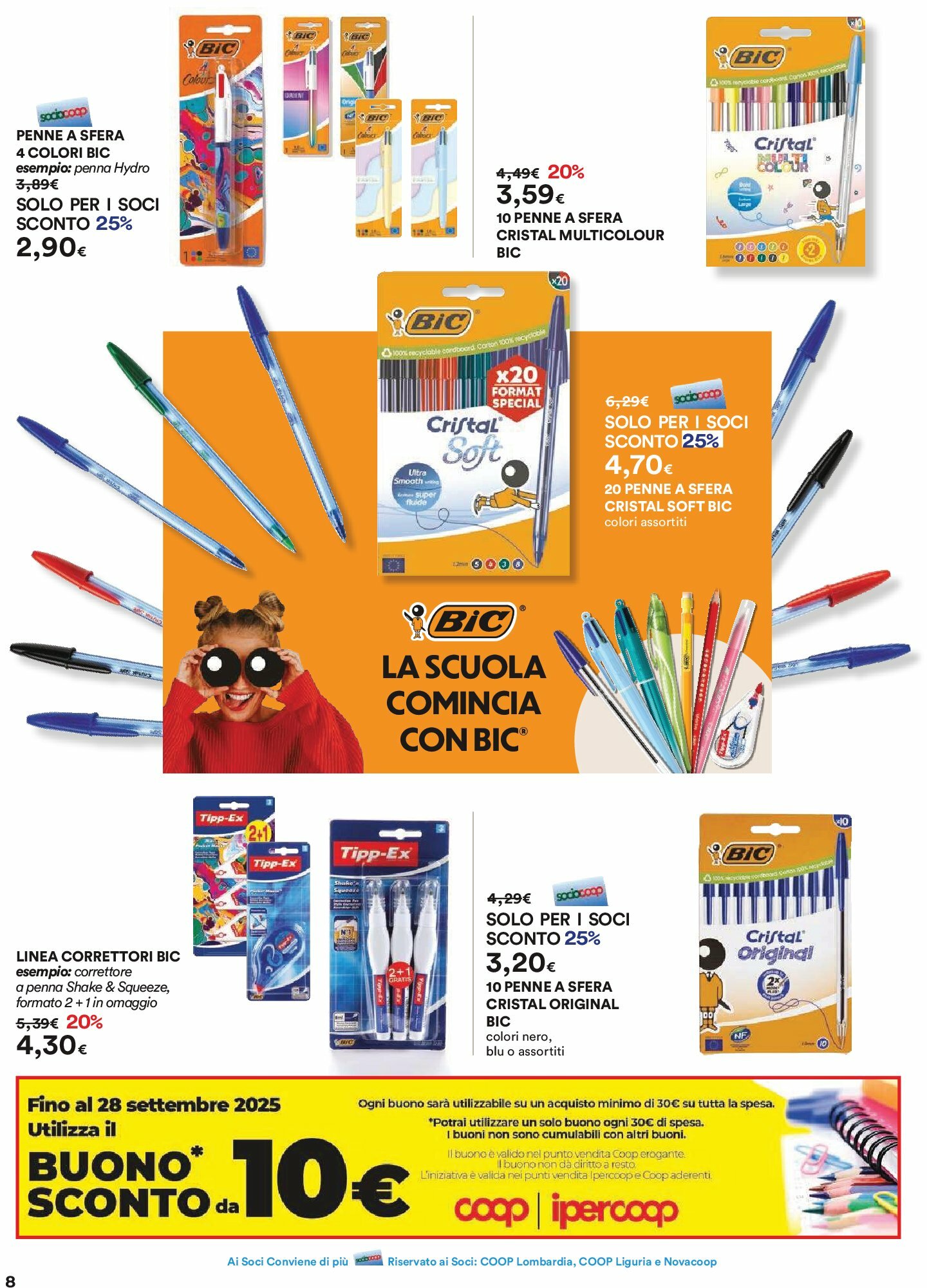 ipercoop - Volantino Ipercoop - Inizia la Scuola valido dal 28/08 al 05/10 - page: 8