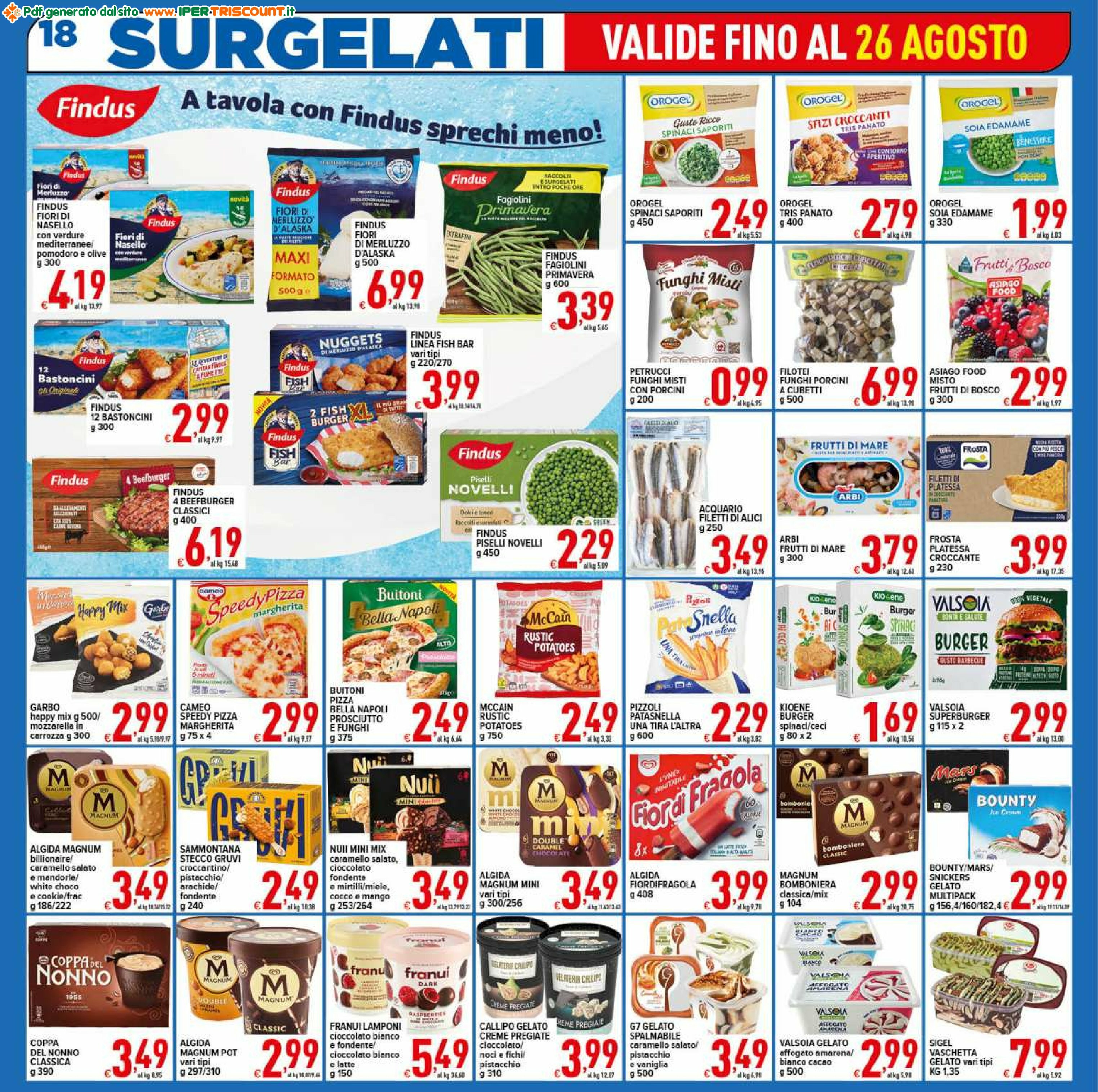 ipertriscount - Volantino Ipertriscount - Arco di Travertino, Ariccia, Bracciano, Casal Bertone, Giardinetti, Ostia Antica valido dal 18/08 al 26/08 - page: 18