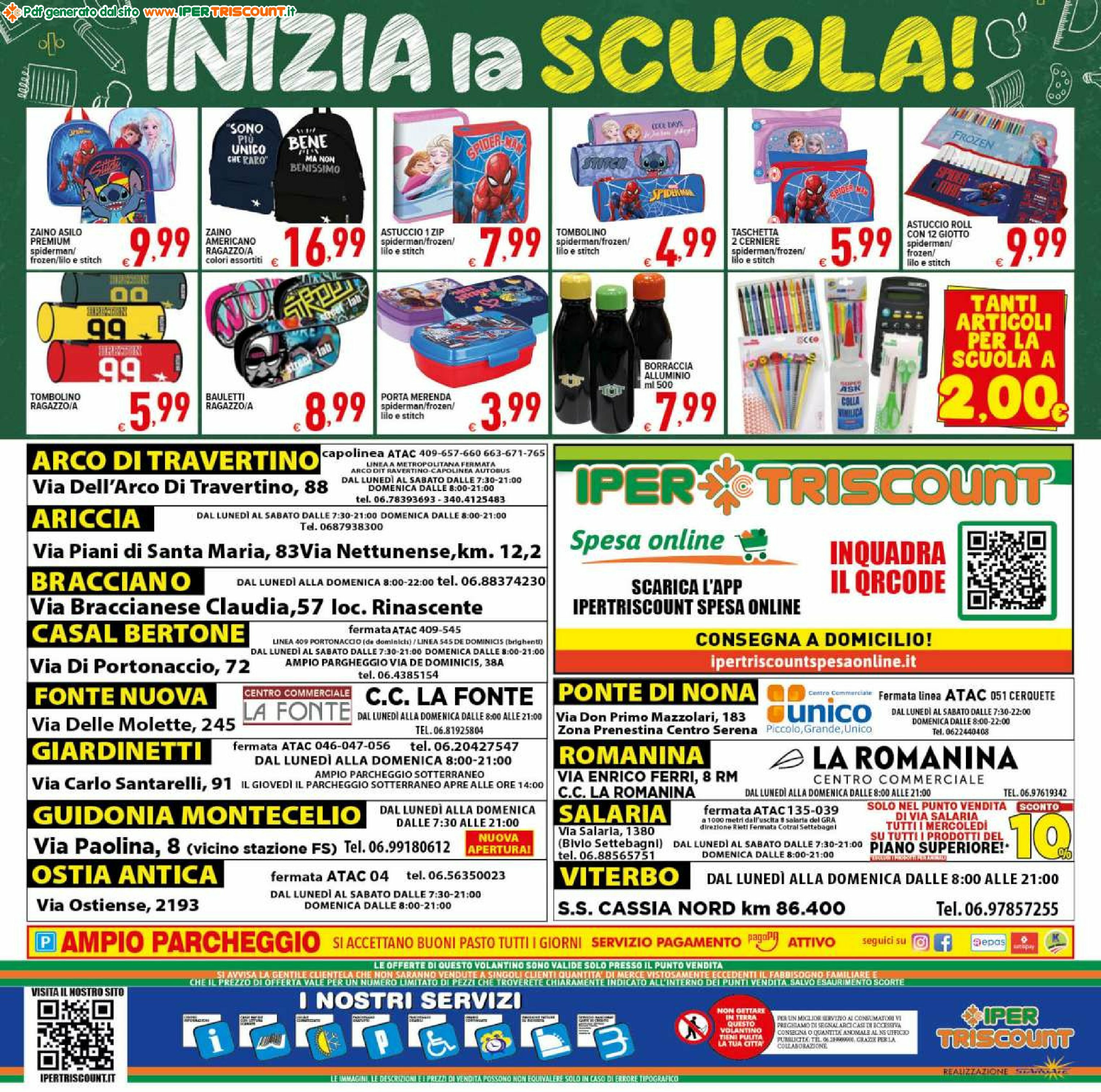 ipertriscount - Volantino Ipertriscount - Arco di Travertino, Ariccia, Bracciano, Casal Bertone, Giardinetti, Ostia Antica valido dal 27/08 al 04/09 - page: 20