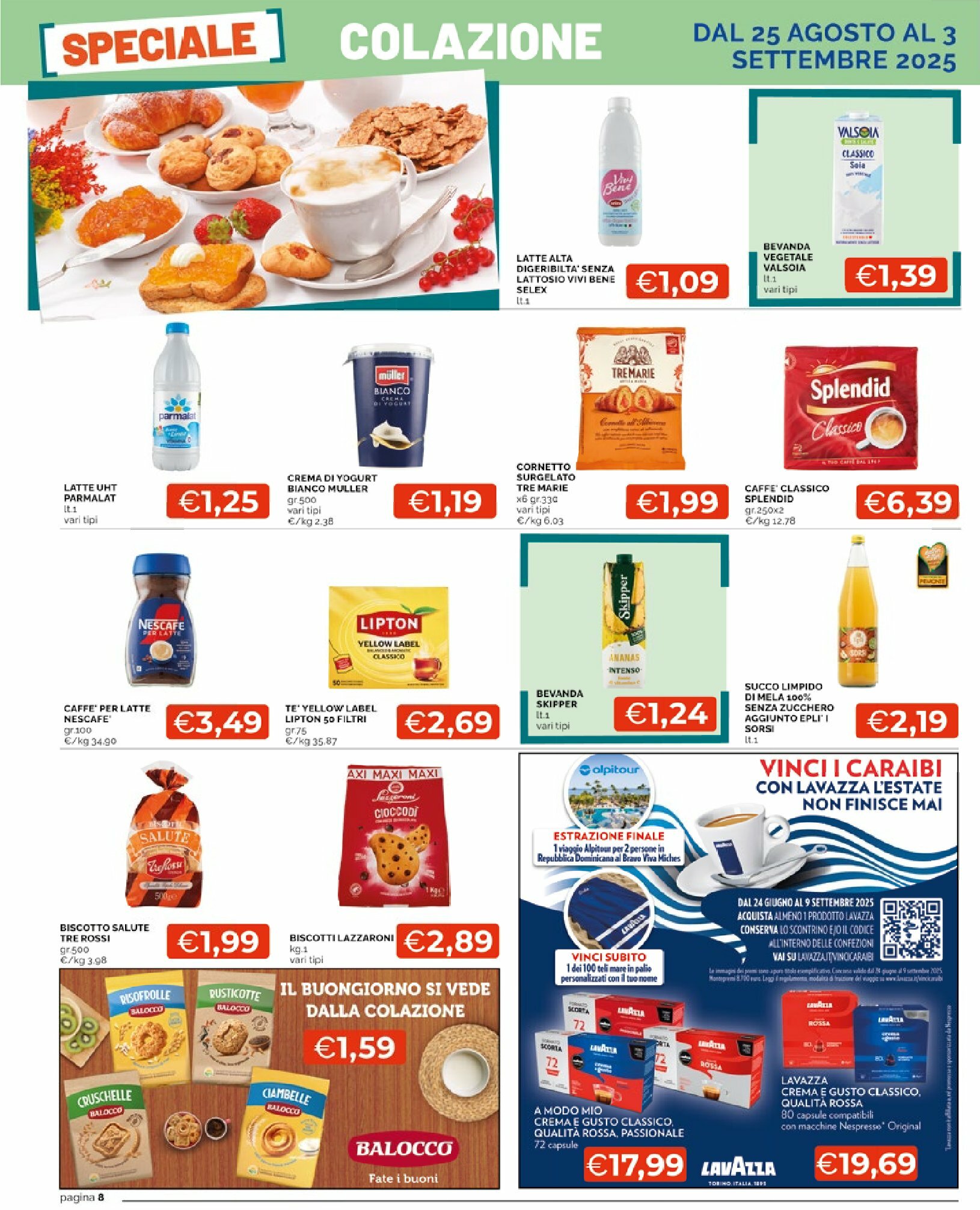 mercato - Volantino Mercatò - Sottocosto Freschissimi valido dal 25/08 al 03/09 - page: 8