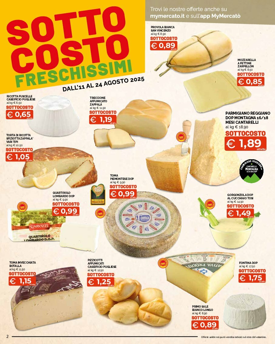 mercato-big - Volantino Mercatò Big - Sottocosto Freschissimi valido dal 11/08 al 24/08 - page: 2