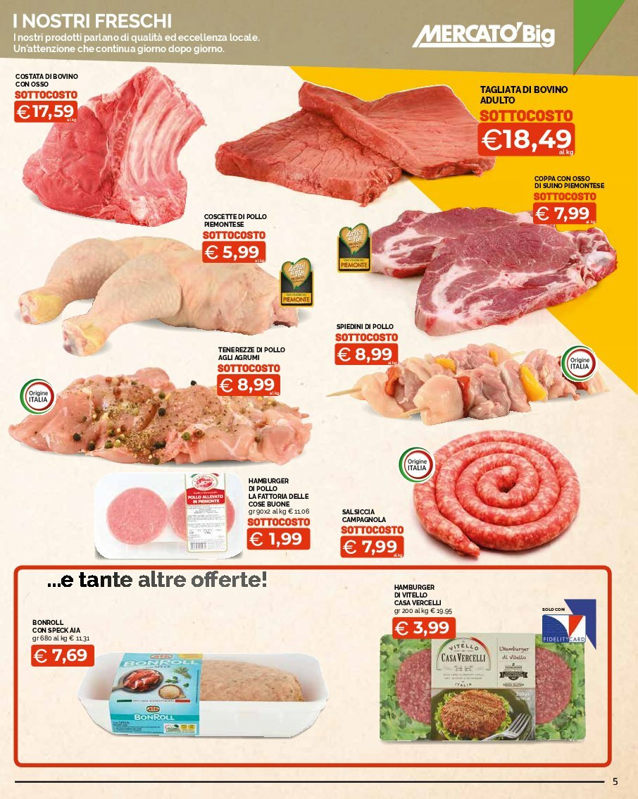 mercato-big - Volantino Mercatò Big - Sottocosto Freschissimi valido dal 11/08 al 24/08 - page: 5