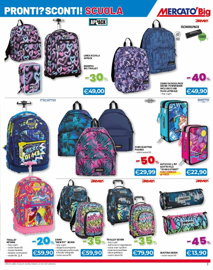 mercato-big - Volantino Mercatò Big - Pronti? Sconti! Scuola valido dal 07/08 al 21/09 - page: 3