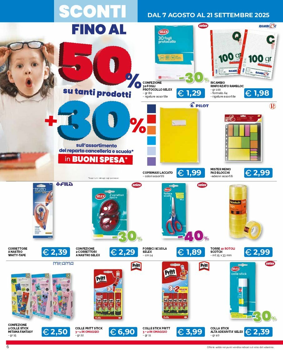 mercato-big - Volantino Mercatò Big - Pronti? Sconti! Scuola valido dal 07/08 al 21/09 - page: 6