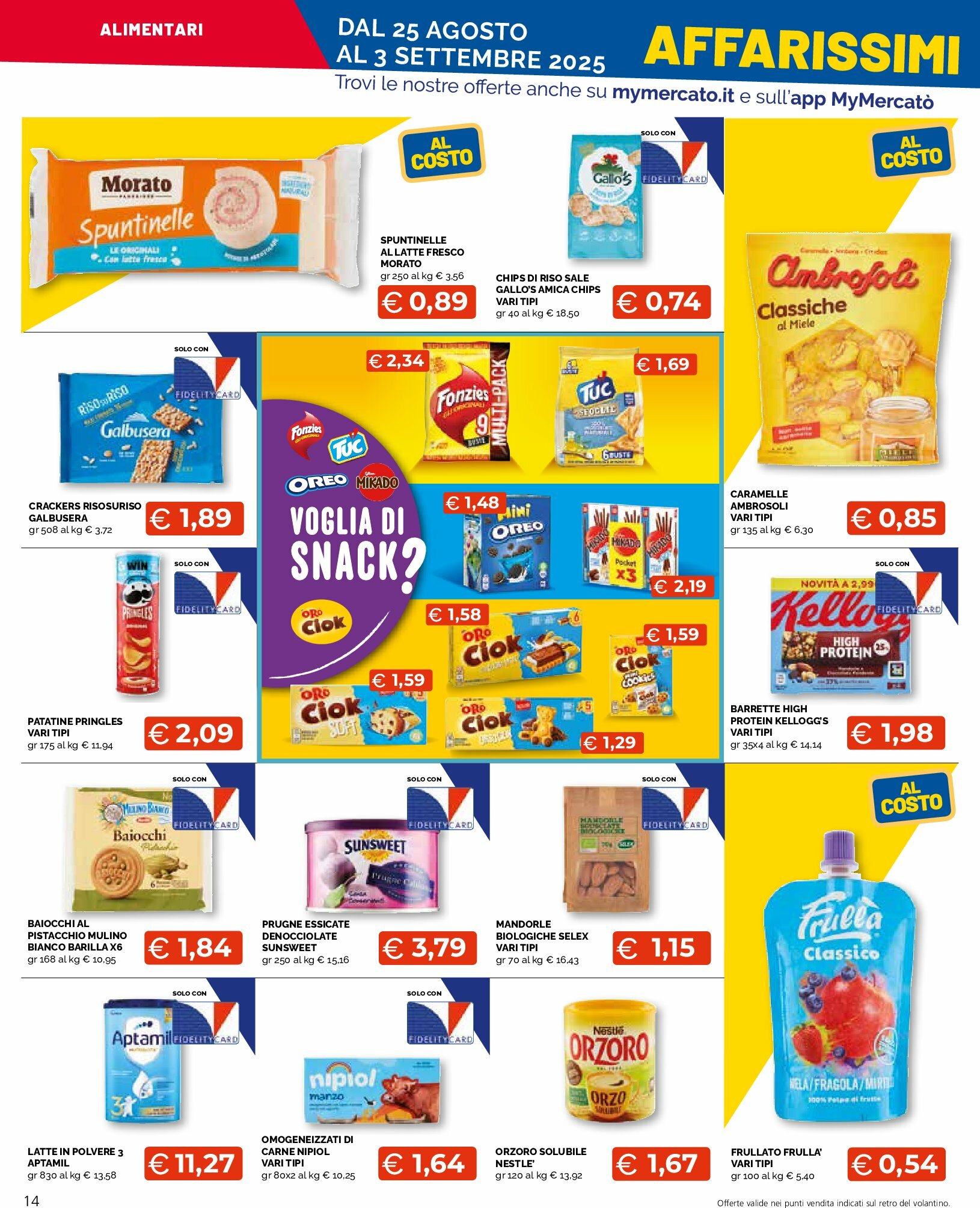 mercato-big - Volantino Mercatò Big - Affarissimi al costo valido dal 25/08 al 03/09 - page: 14