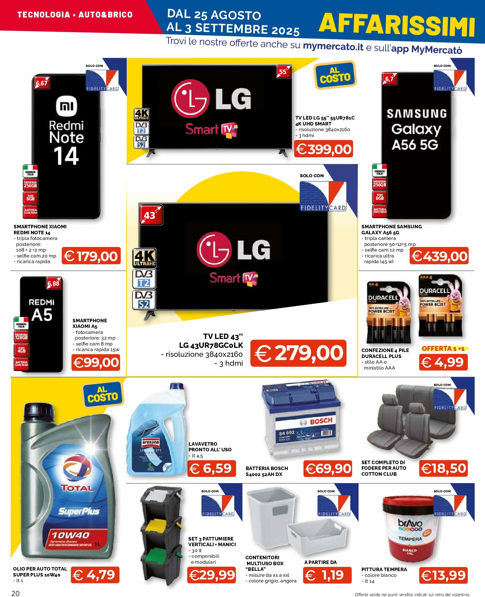 mercato-big - Volantino Mercatò Big - Affarissimi al costo valido dal 25/08 al 03/09 - page: 20