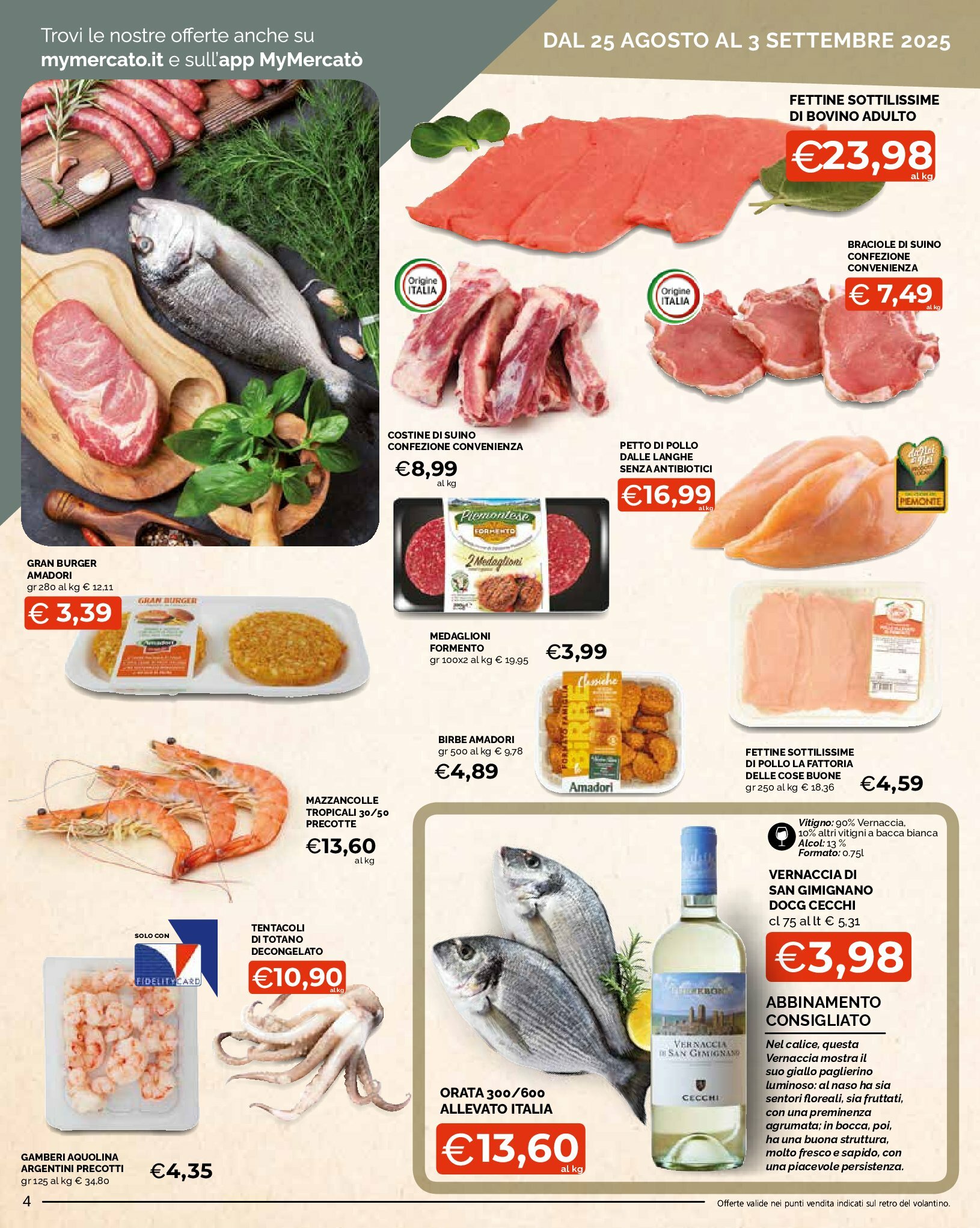 mercato-big - Volantino Mercatò Big - Affarissimi al costo valido dal 25/08 al 03/09 - page: 4