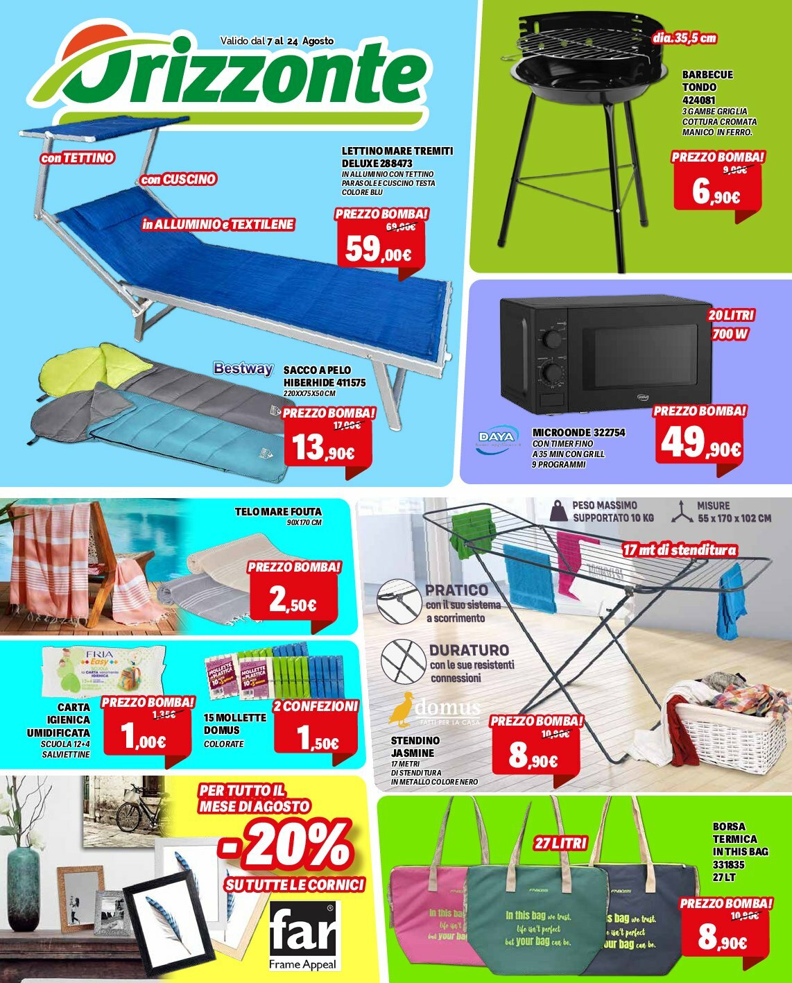 orizzonte - Volantino Orizzonte valido dal 07/08 al 24/08 - page: 1