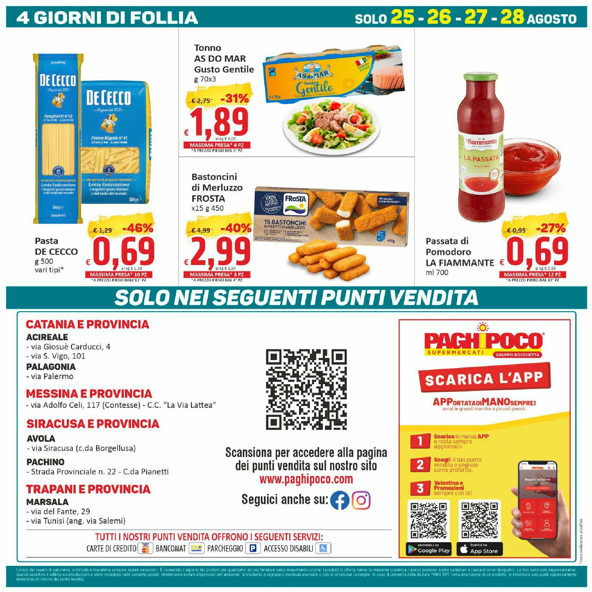 paghi-poco - Volantino Paghi Poco - Punti Vendita in Elenco valido dal 19/08 al 28/08 - page: 20