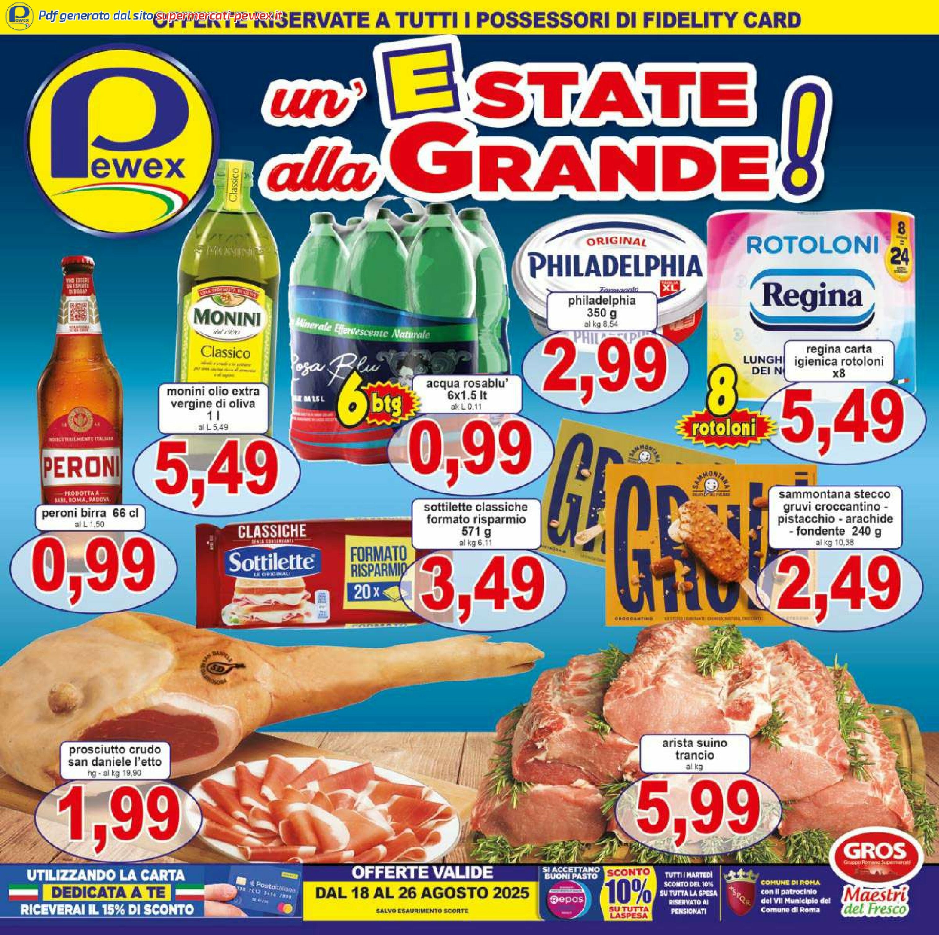 pewex - Volantino Pewex valido dal 18/08 al 26/08