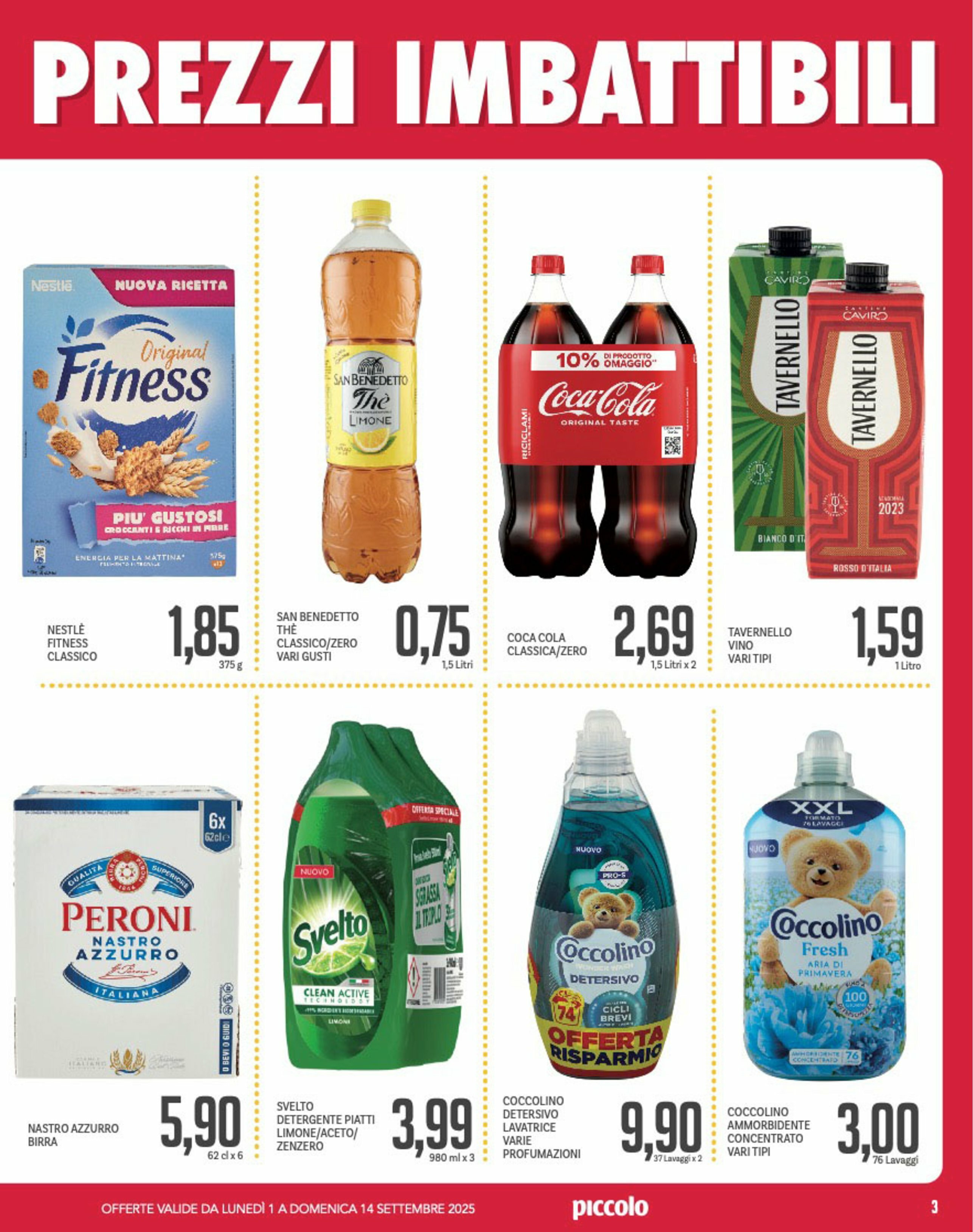 piccolo - Volantino Piccolo valido dal 01/09 al 14/09 - page: 3