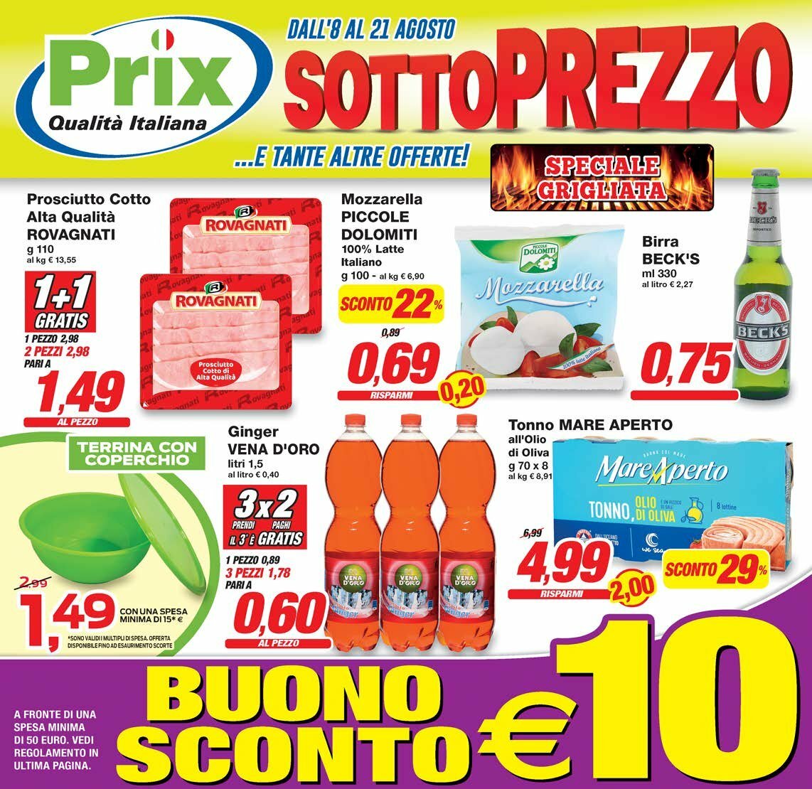 prix - Volantino Prix valido dal 08/08 al 21/08