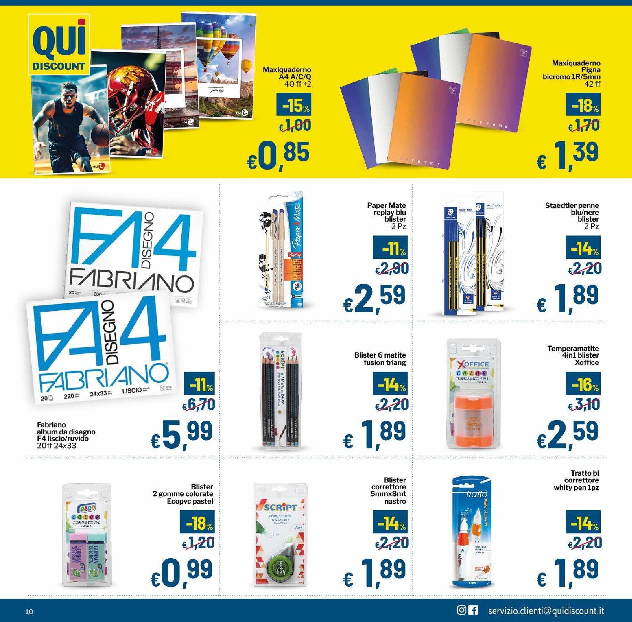 qui-discount - Volantino Qui discount valido dal 19/08 al 07/09 - page: 10