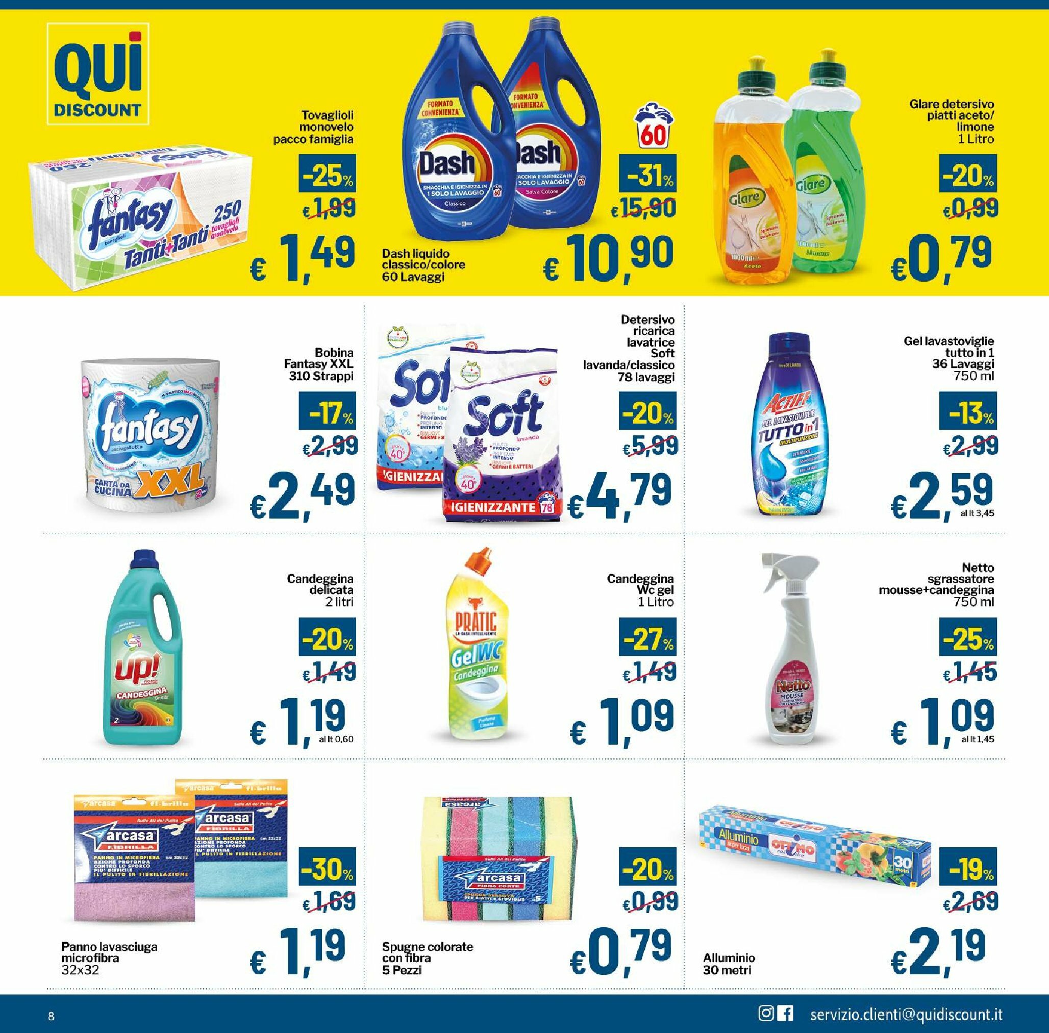 qui-discount - Volantino Qui discount valido dal 19/08 al 07/09 - page: 8
