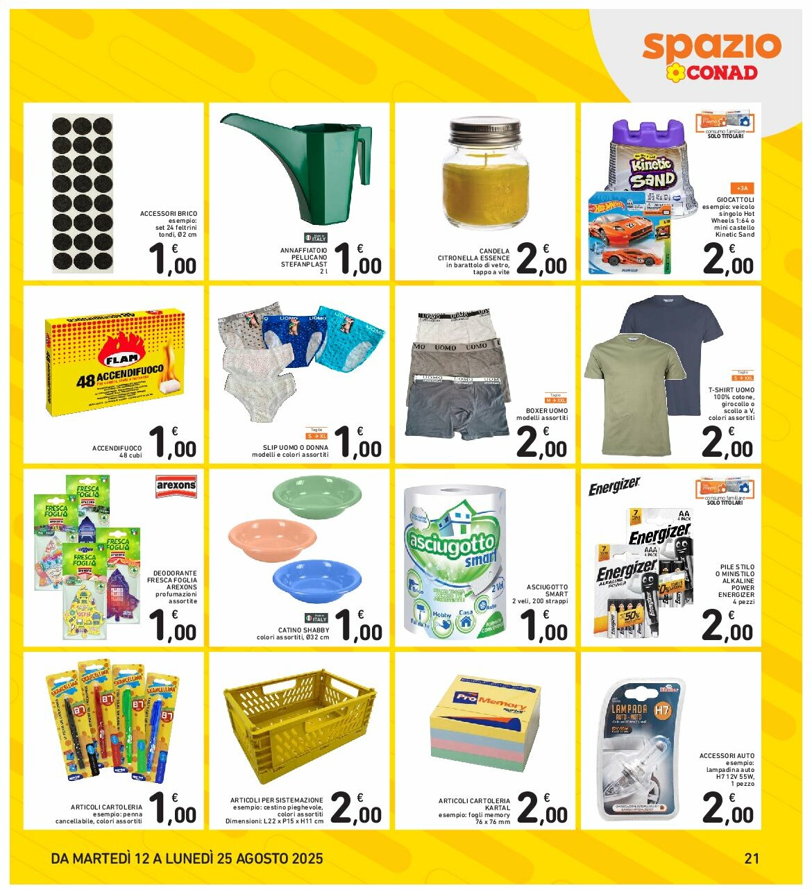 spazio-conad - Volantino Spazio Conad - Roma valido dal 12/08 al 25/08 - page: 21