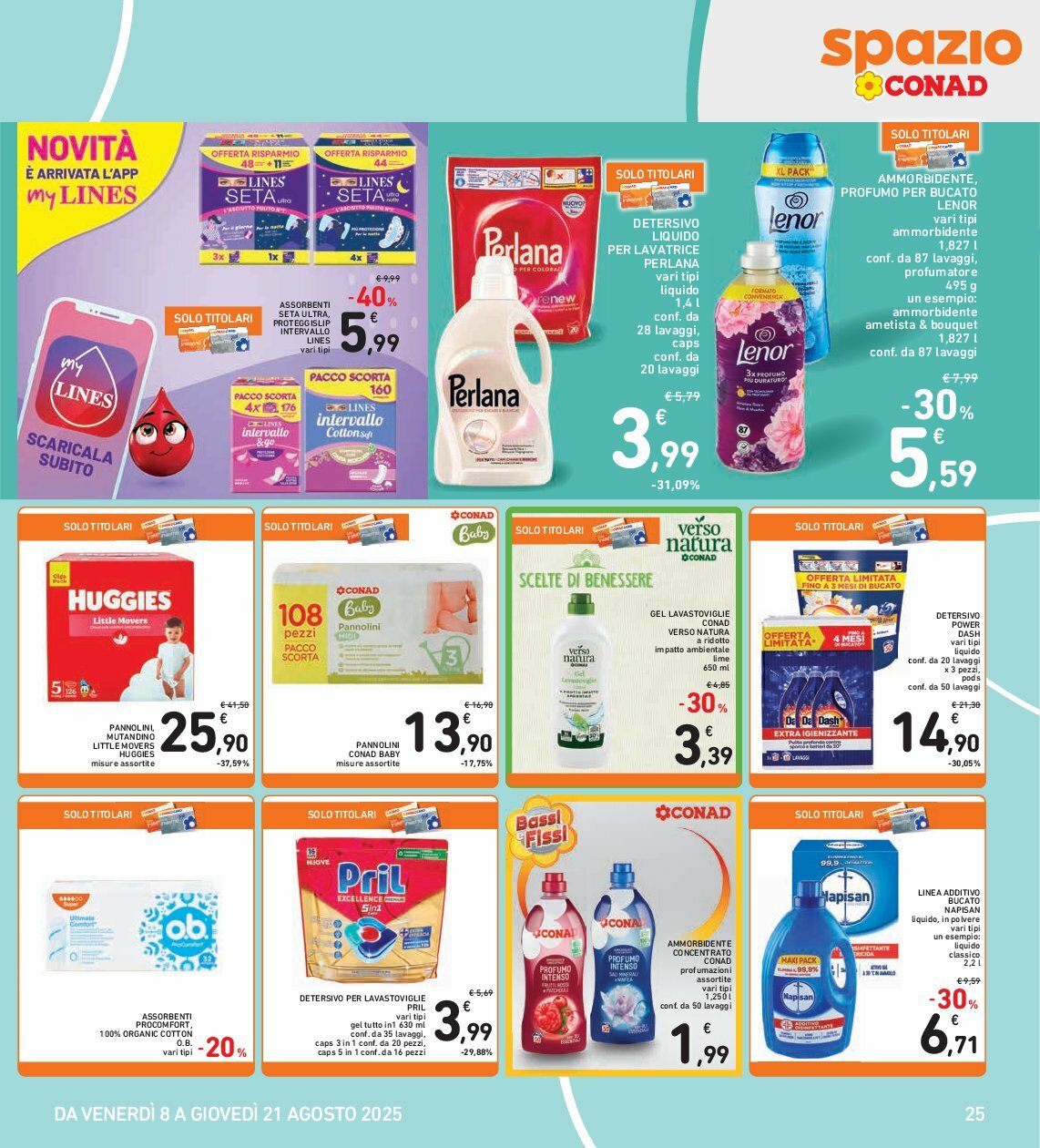 spazio-conad - Volantino Spazio Conad valido dal 08/08 al 21/08 - page: 25