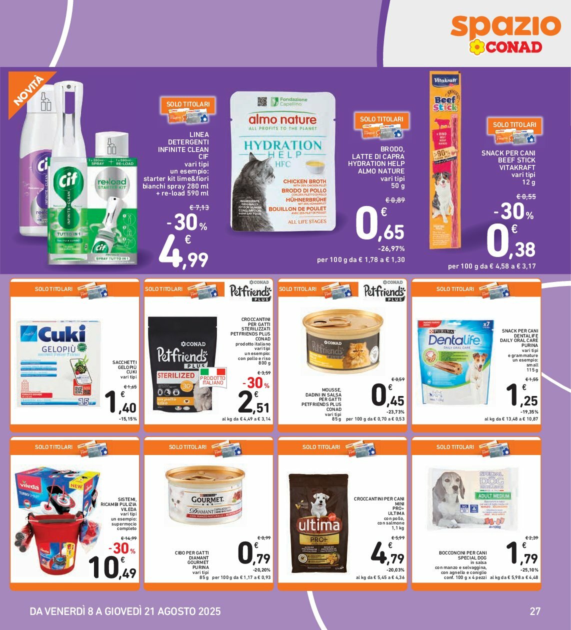 spazio-conad - Volantino Spazio Conad valido dal 08/08 al 21/08 - page: 27