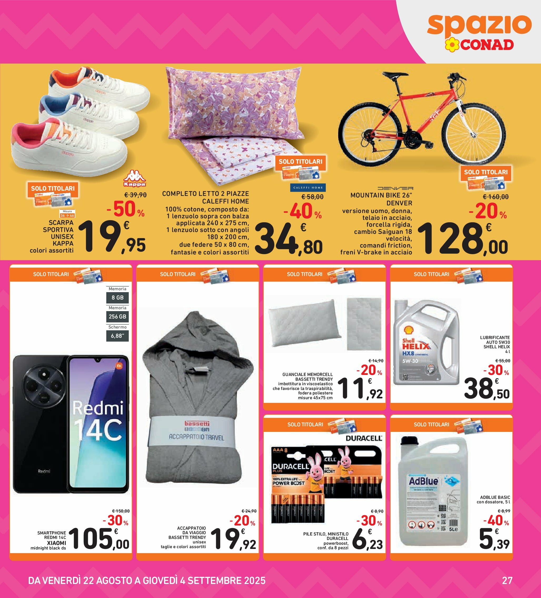 spazio-conad - Volantino Spazio Conad valido dal 22/08 al 04/09 - page: 27