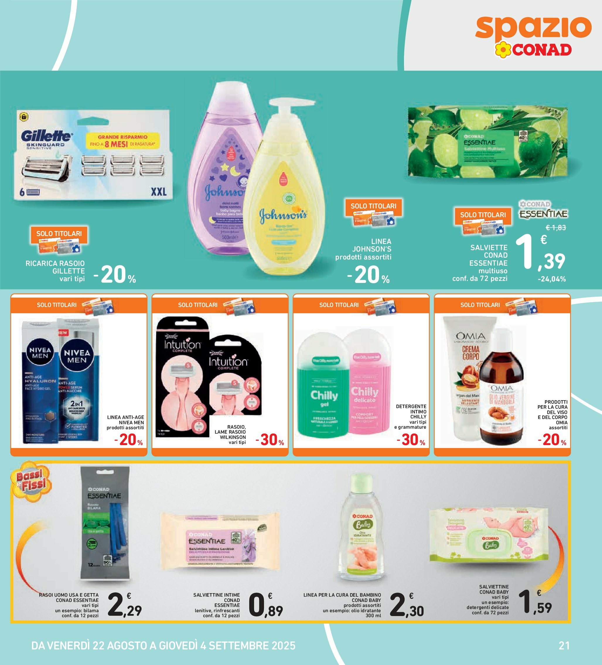 spazio-conad - Volantino Spazio Conad valido dal 22/08 al 04/09 - page: 21