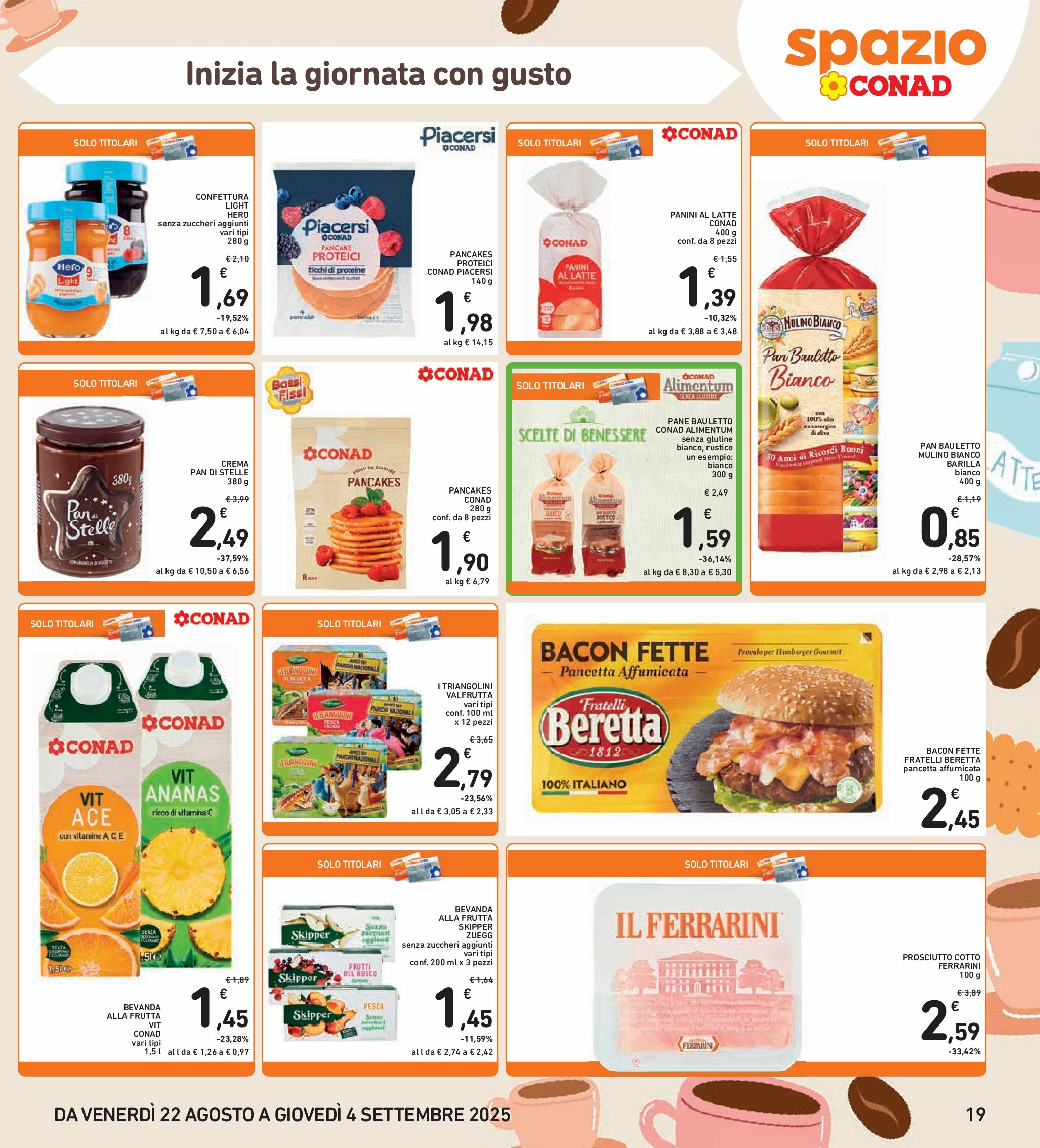 spazio-conad - Volantino Spazio Conad valido dal 22/08 al 04/09 - page: 19