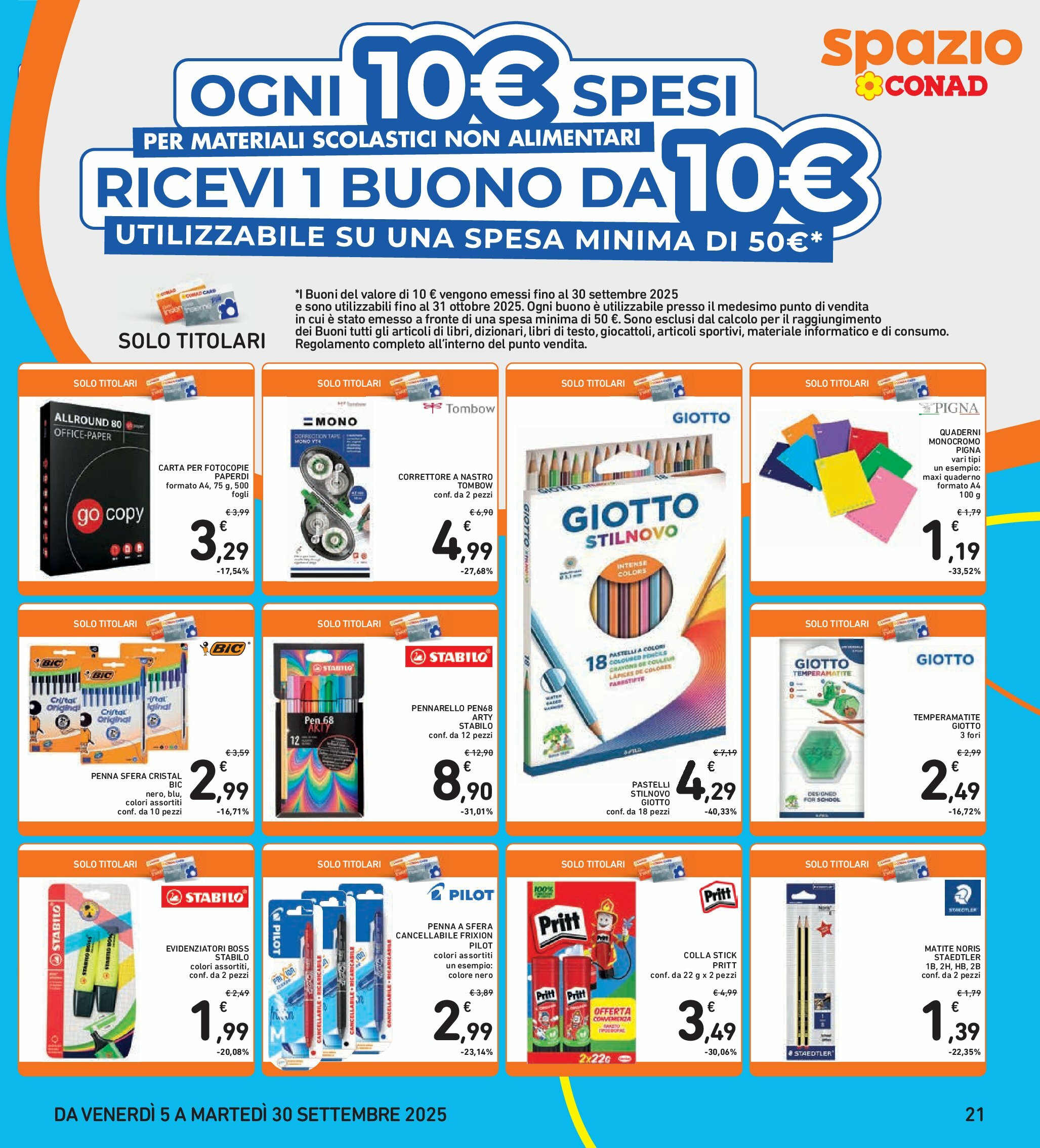 spazio-conad - Volantino Spazio Conad - Bologna valido dal 05/09 al 14/09 - page: 21