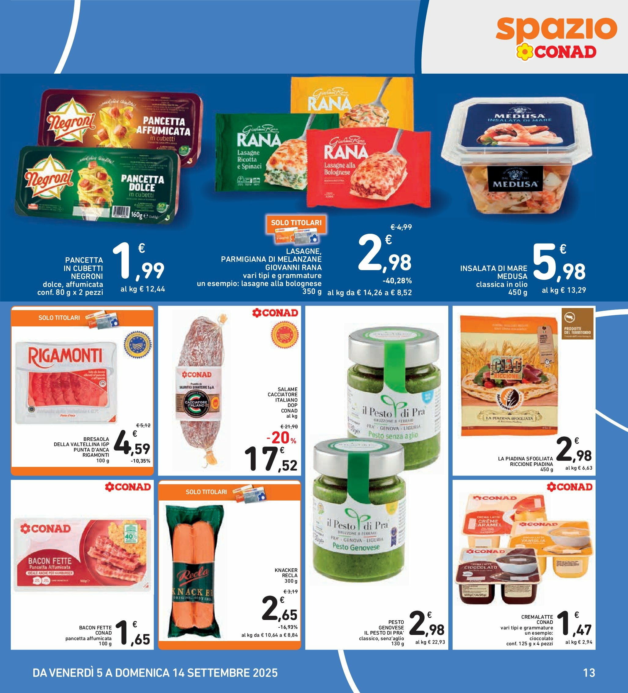 spazio-conad - Volantino Spazio Conad - Bologna valido dal 05/09 al 14/09 - page: 13