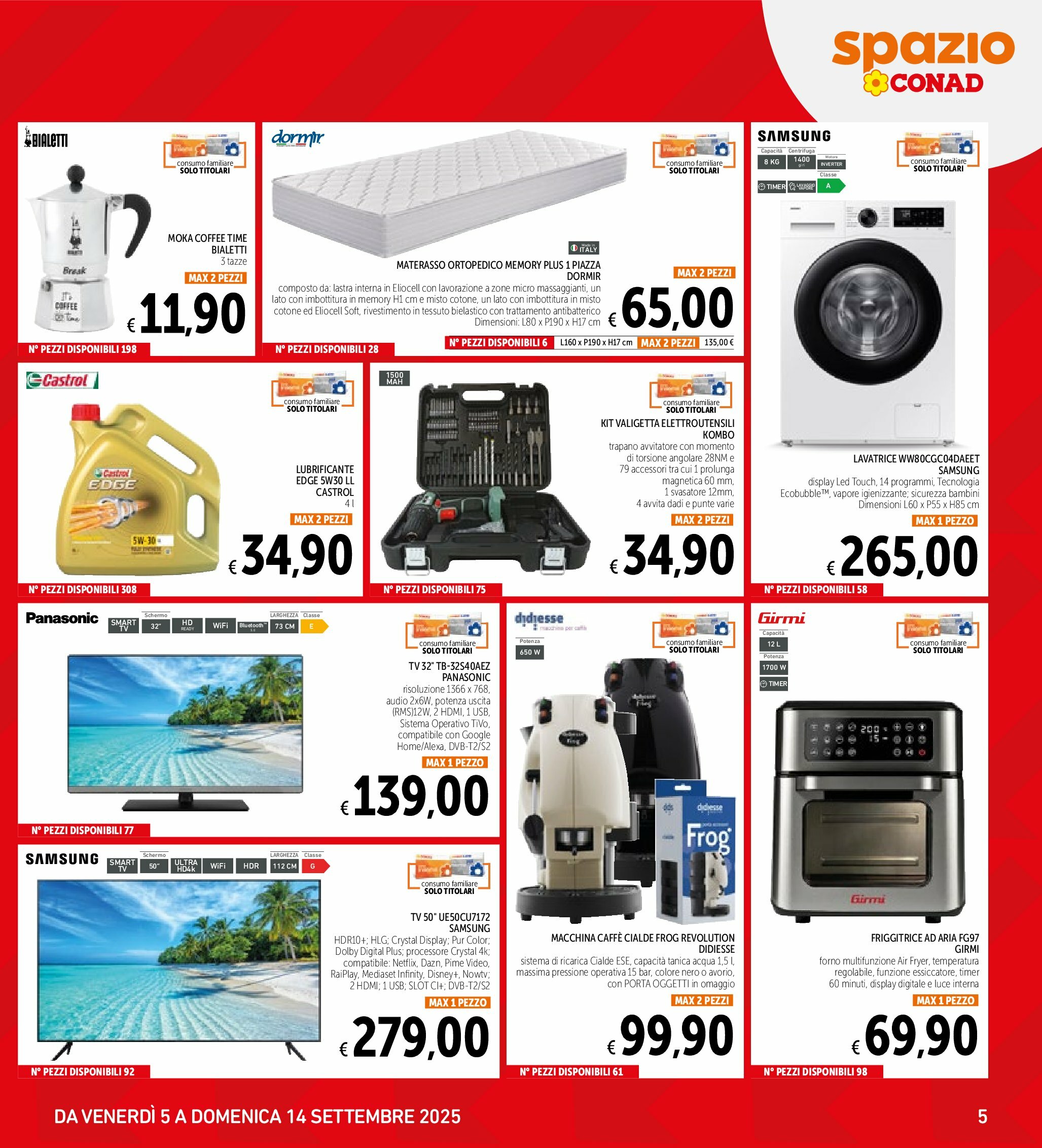 spazio-conad - Volantino Spazio Conad - Roma valido dal 05/09 al 14/09 - page: 5