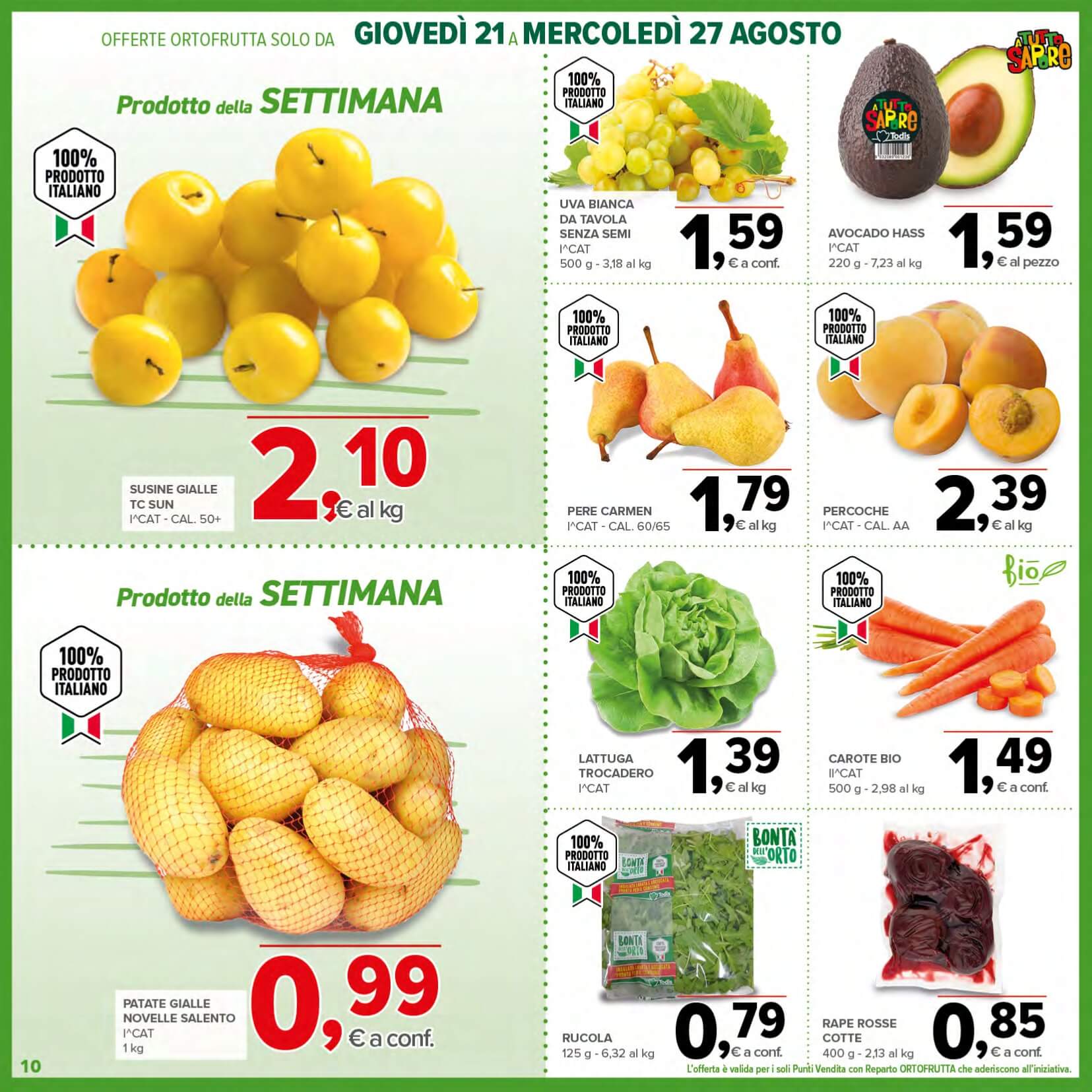 todis - Volantino Todis valido dal 21/08 al 31/08 - page: 10