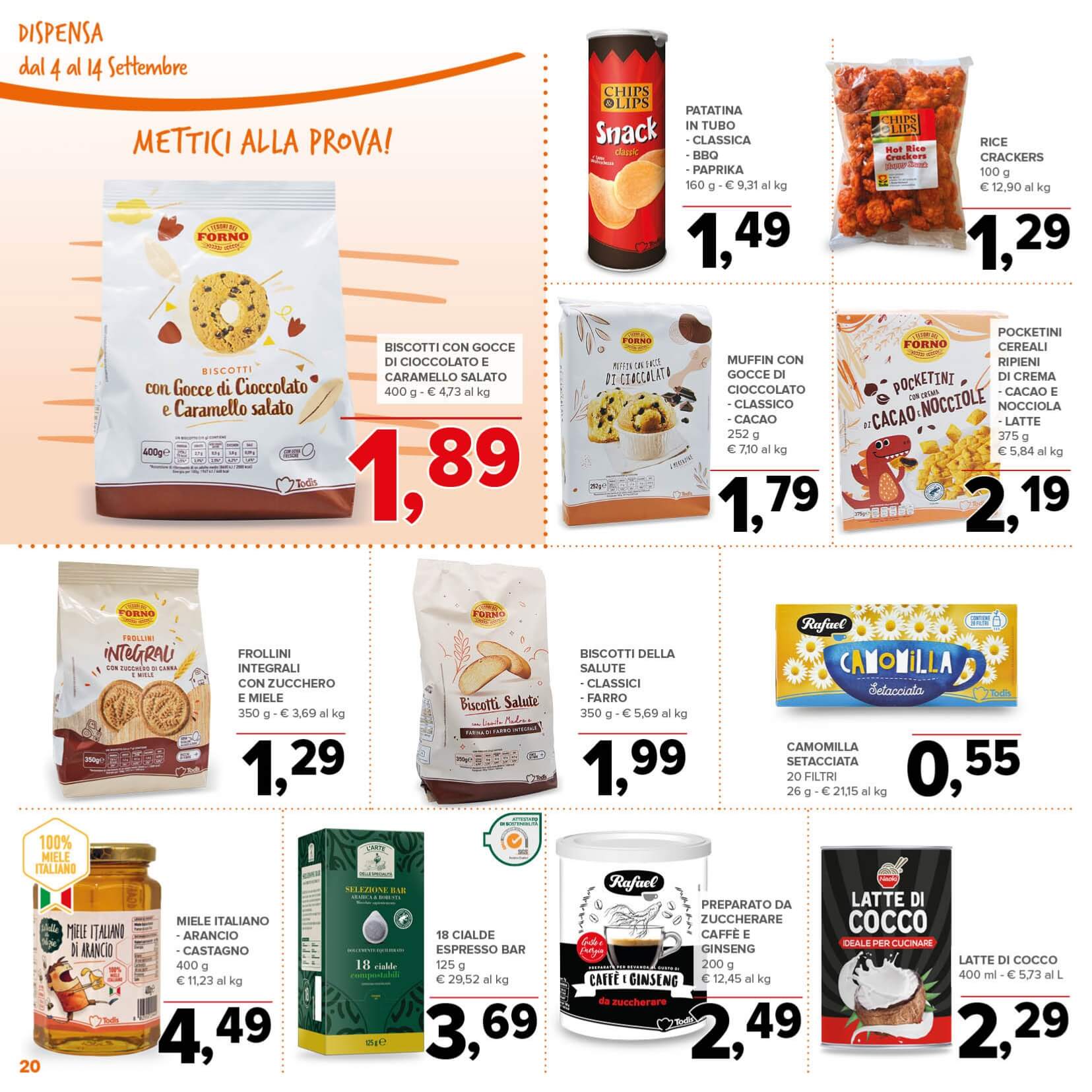 todis - Volantino Todis valido dal 04/09 al 14/09 - page: 20