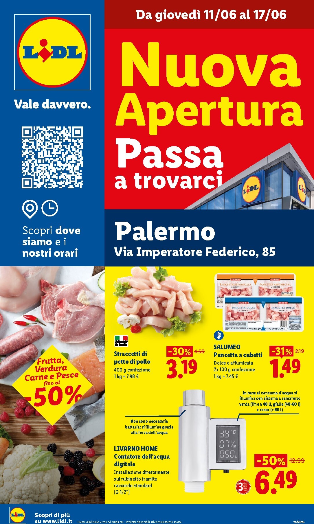 lidl - Volantino attuale di Lidl - Nuova apertura Palermo valido dal giovedì 11/06/2026 al mercoledì 17/06/2026