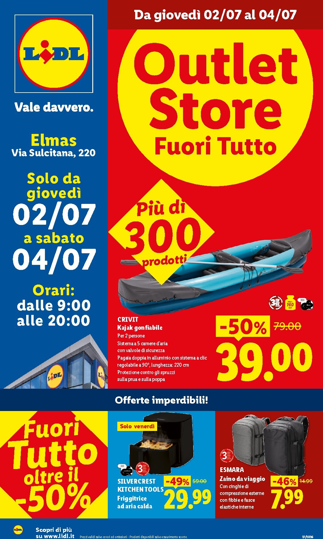 lidl - Volantino Lidl - Outlet Store Elmas per la prossima settimana dal giovedì 02/07/2026 al sabato 04/07/2026